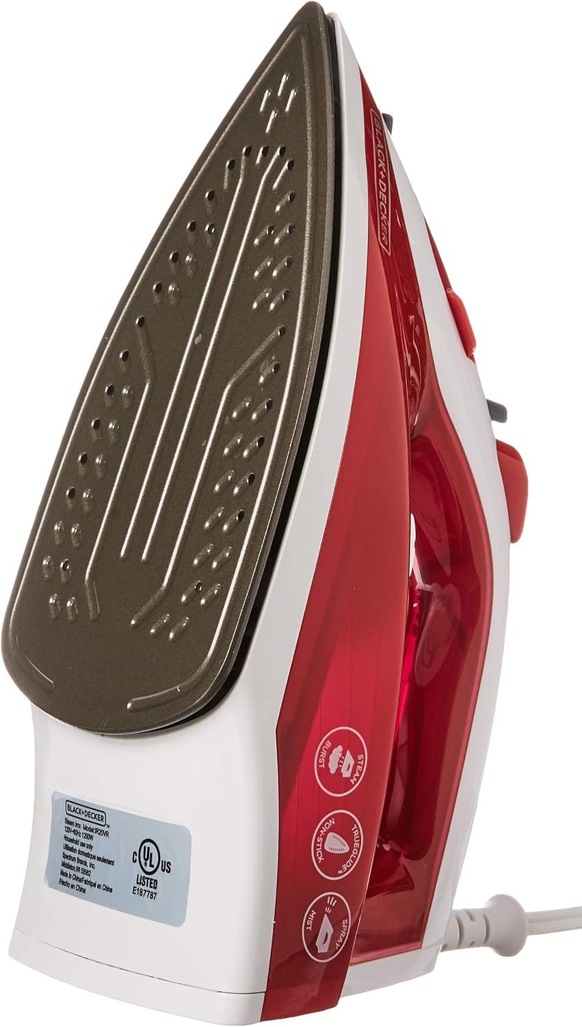 BLACK+DECKER Plancha compacta de control variable, suela antiadhere...