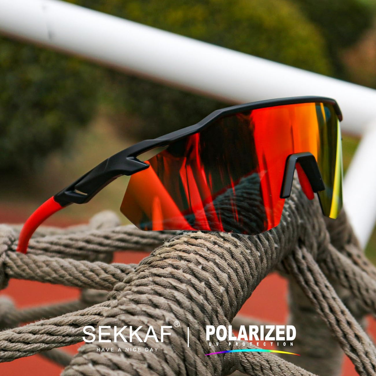 SEKKAF Gafas de sol deportivas polarizadas para hombres y mujeres,...