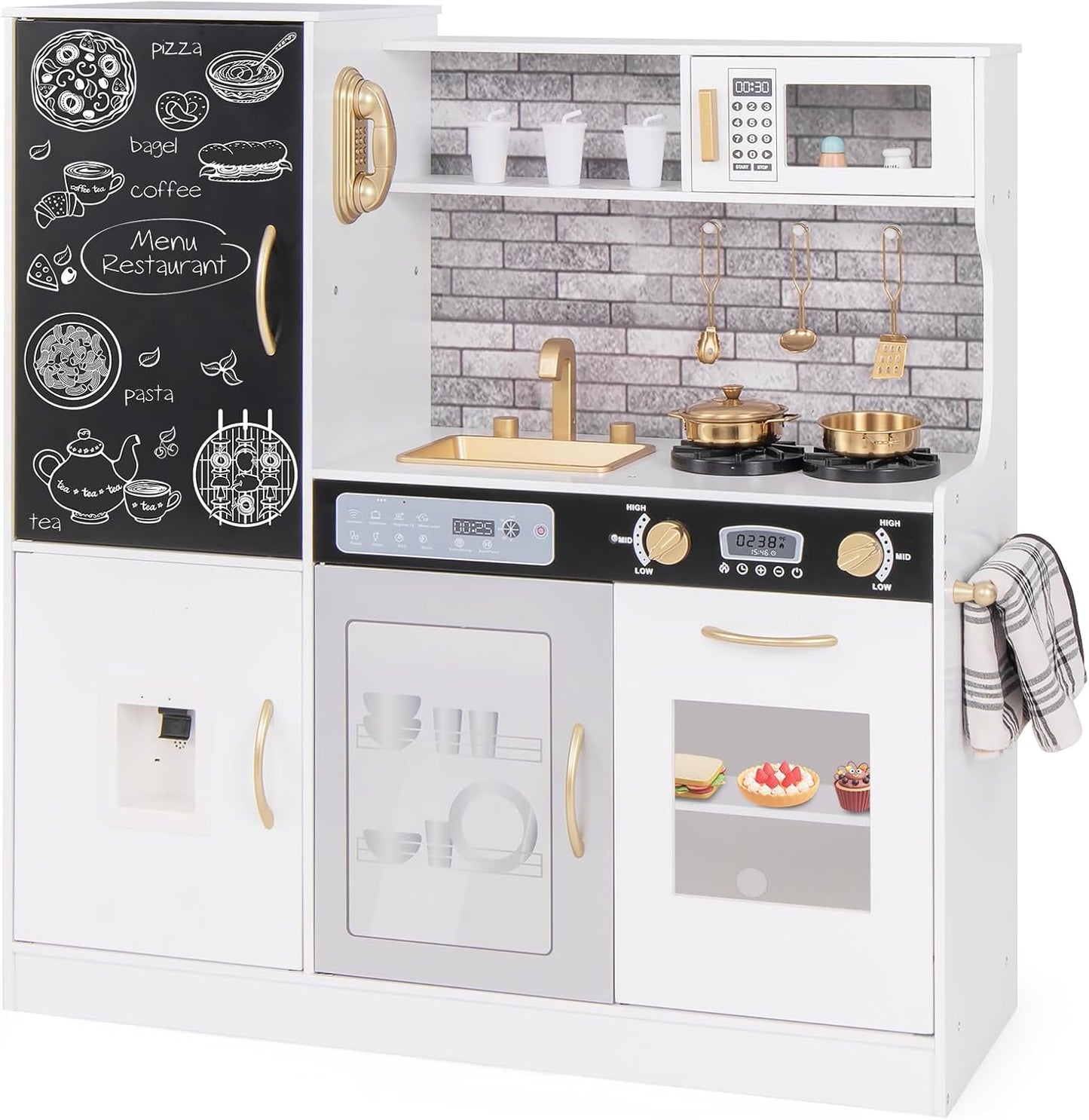 Costzon Juego de Cocina para Niños, Set Grande de Juguete de Cocina...