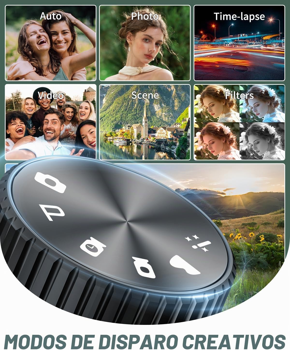 Cámaras digitales 8K 64MP para fotografía, zoom 16X, 3 filtros de c...