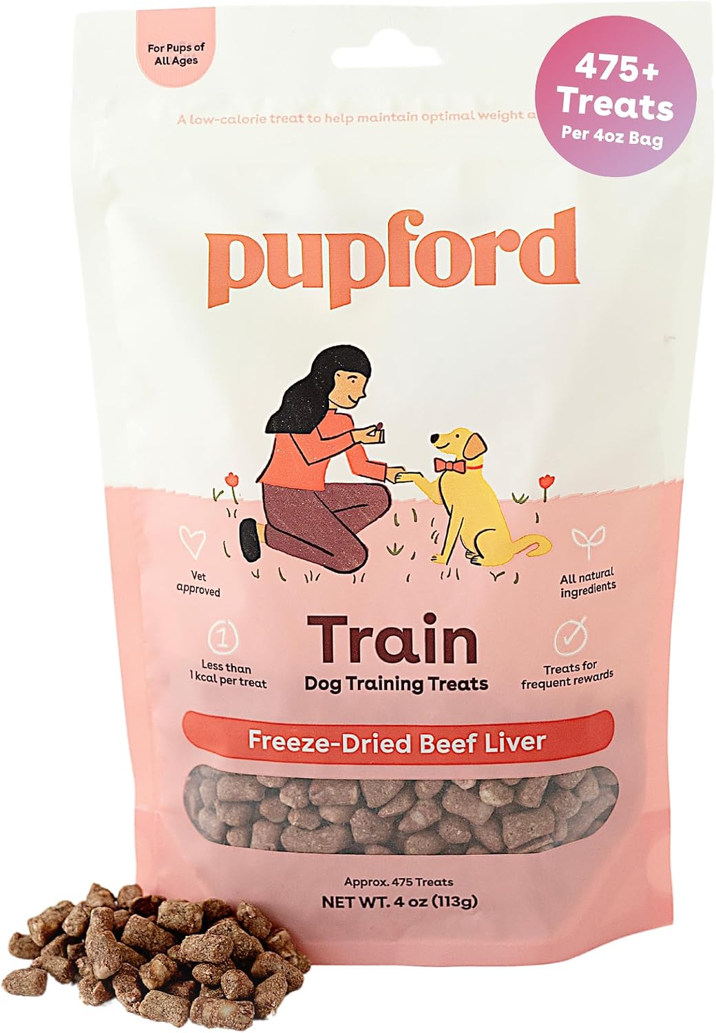 Pupford Golosinas de entrenamiento liofilizadas para perros y cacho...