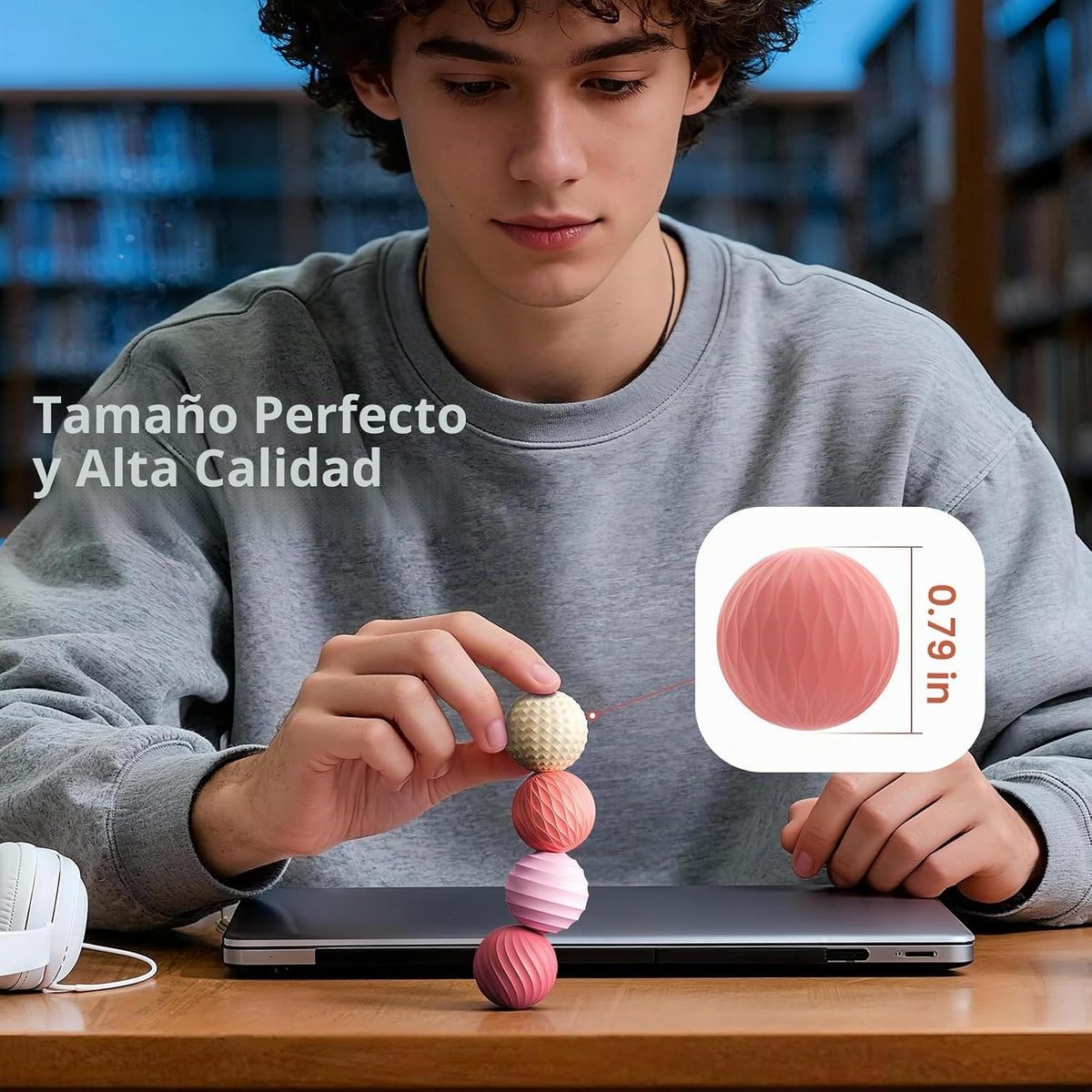 Bomeiyi Bolas magnéticas de silicona para adultos y adolescentes, j...