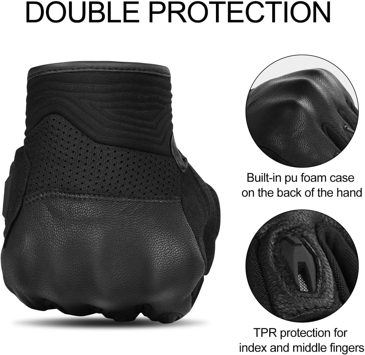 INBIKE Guantes de motocicleta para hombres y mujeres, costuras de c...