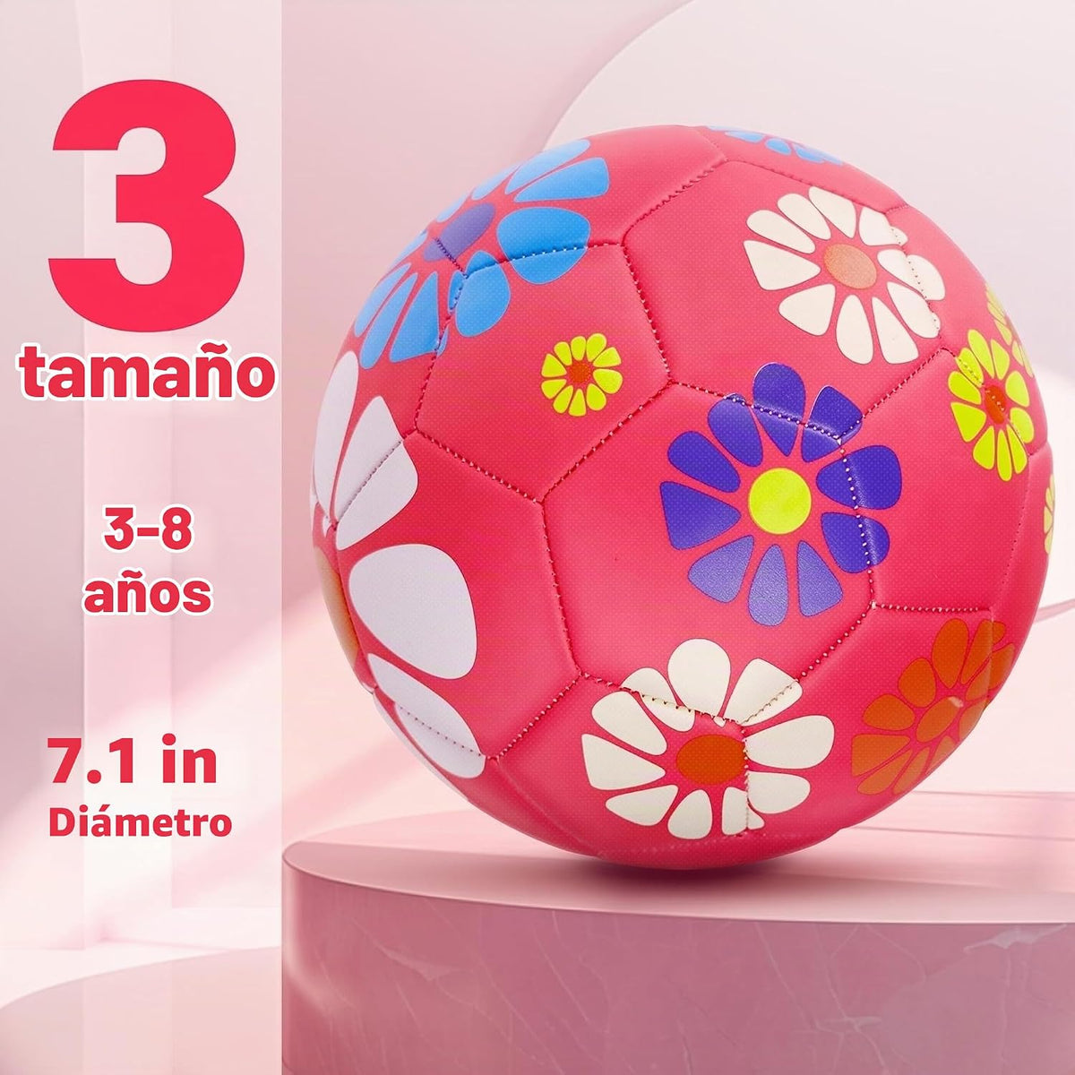 Balones de fútbol Champhox talla 3 para niñas y niños pequeños de 3...
