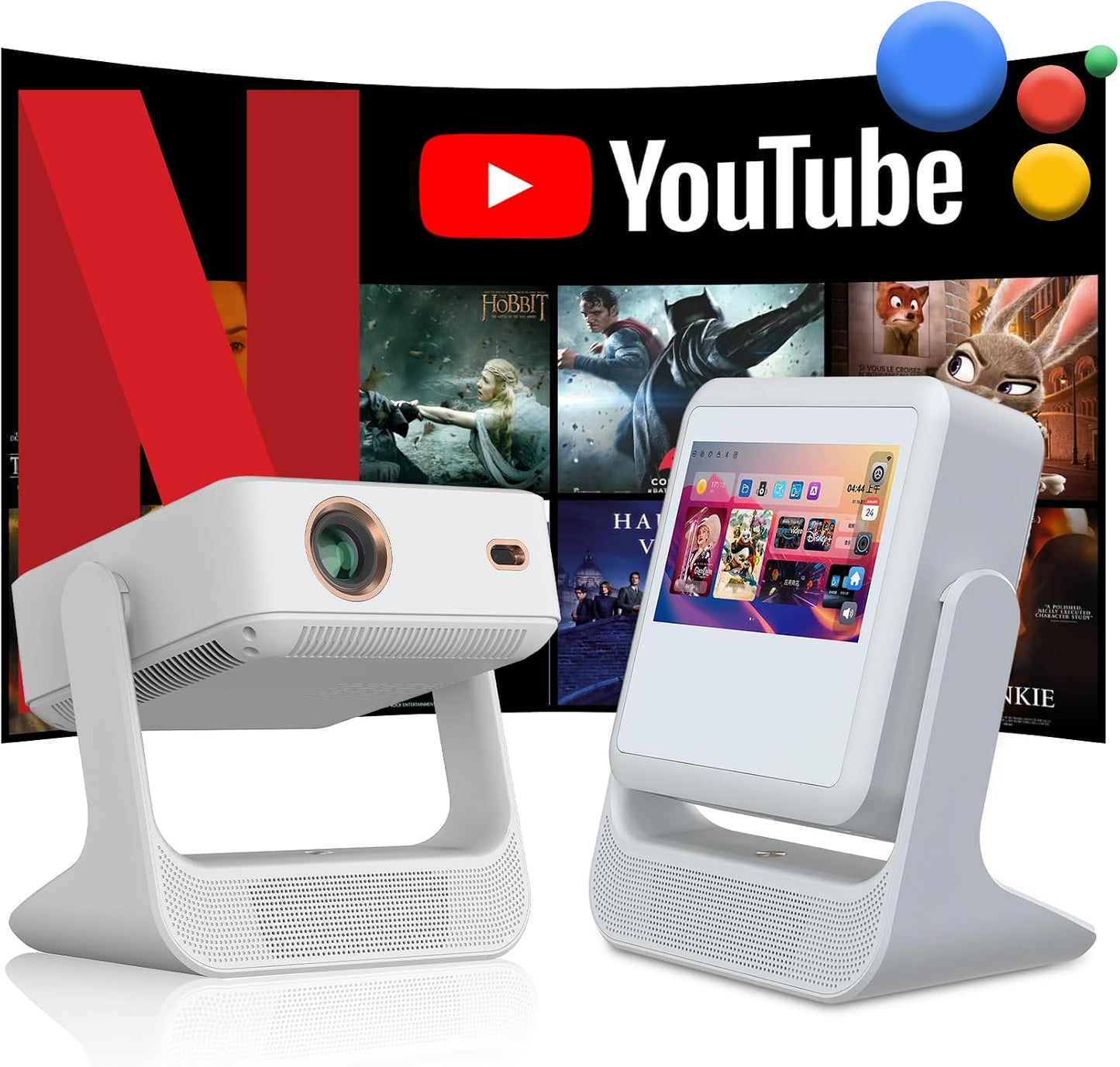 Proyector portátil inteligente con pantalla táctil, A2Ultra 4K comp...