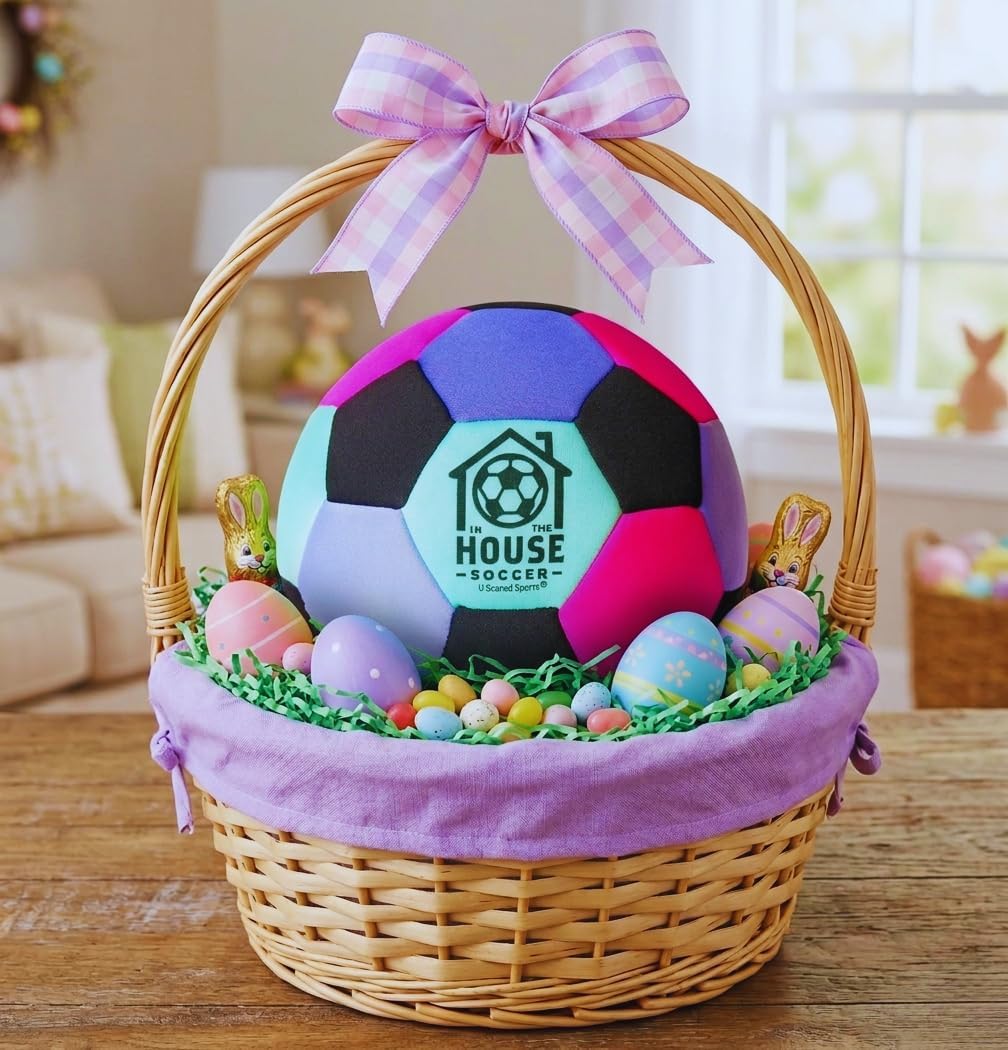 U Scored Sports in The House - Balón de fútbol acolchado tamaño 4 p...