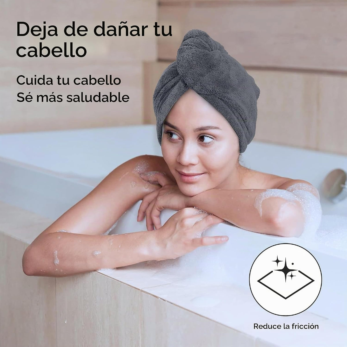 TENSTARS Paquete de 5 toallas de microfibra engrosadas para envolve...