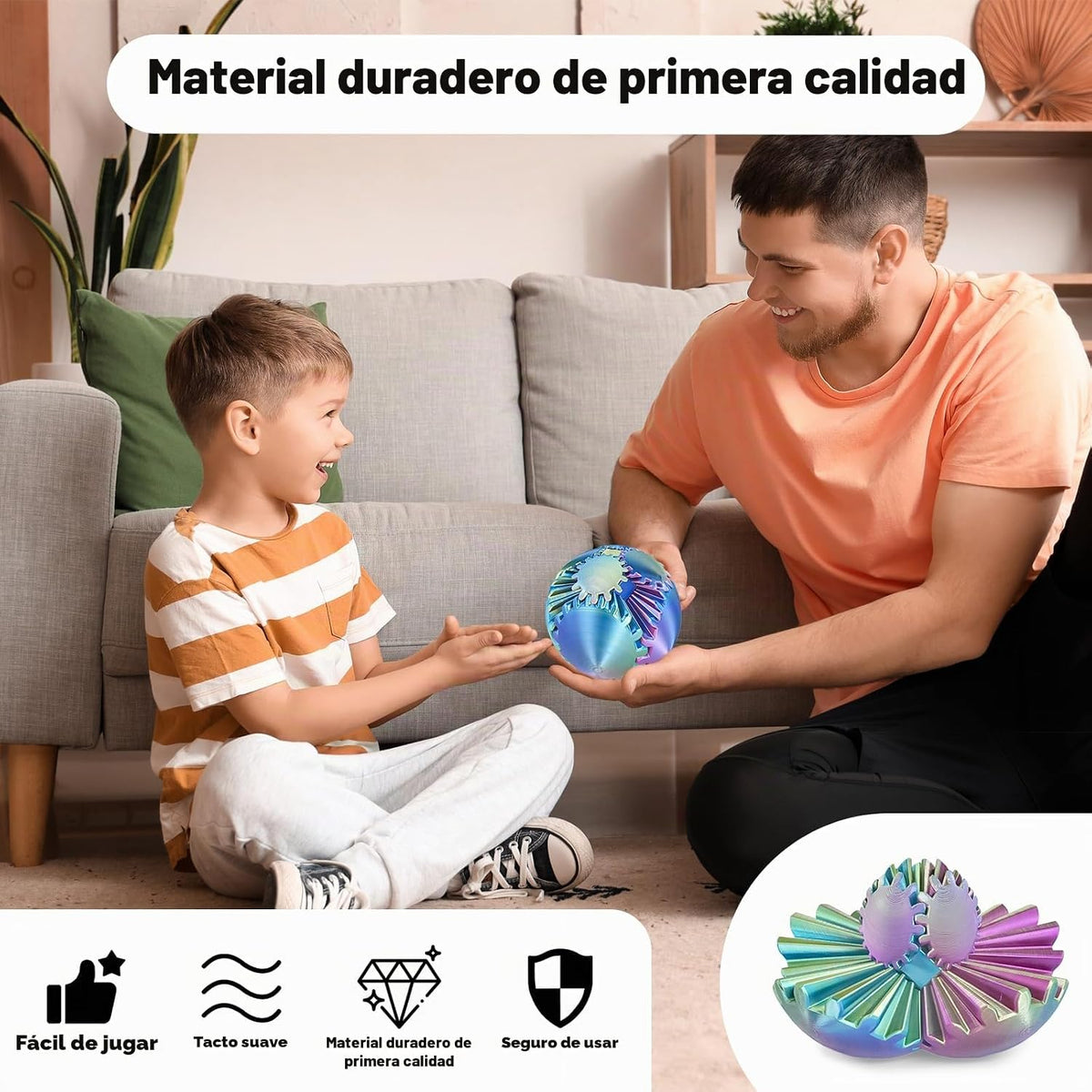 Juguete Fidget Cubo Bola de Engranajes Impreso en 3D, Juguetes Fidg...