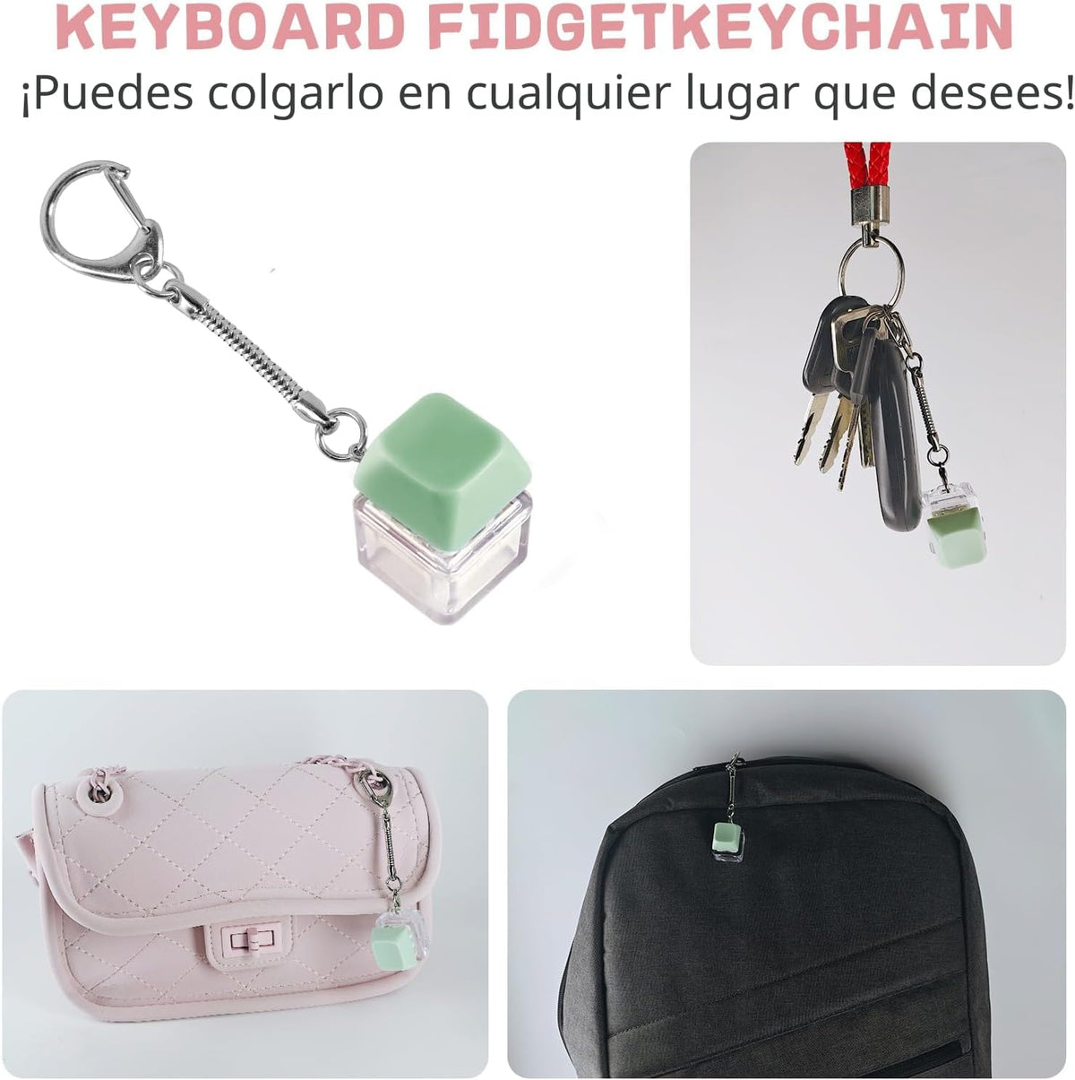 XQC Paquete de 5 Juguetes Fidget de Teclado - Juguete de Alivio de...