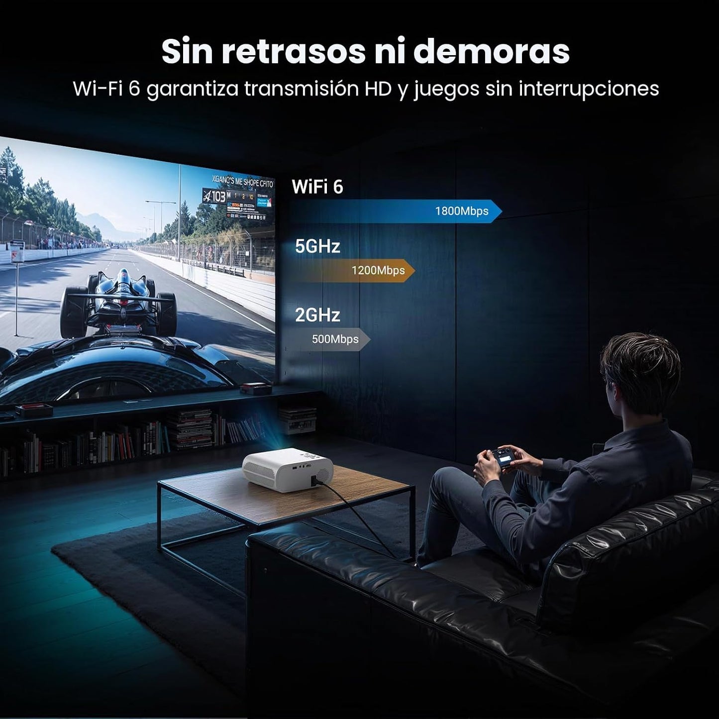 Proyector inteligente con licencia oficial ANSI, 1500, compatible c...