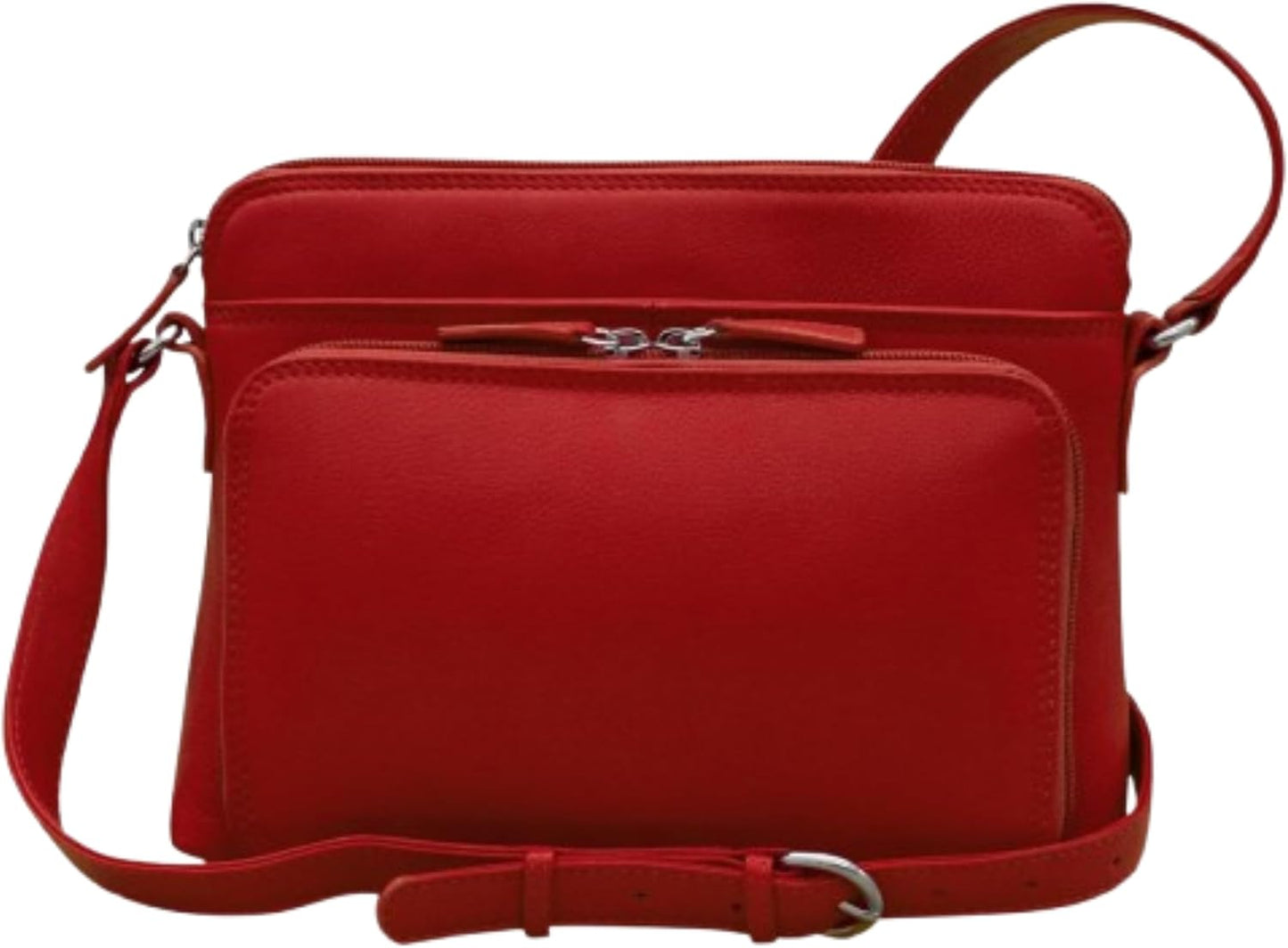 ili New York Bolsos cruzados de cuero genuino para mujer, organizad...