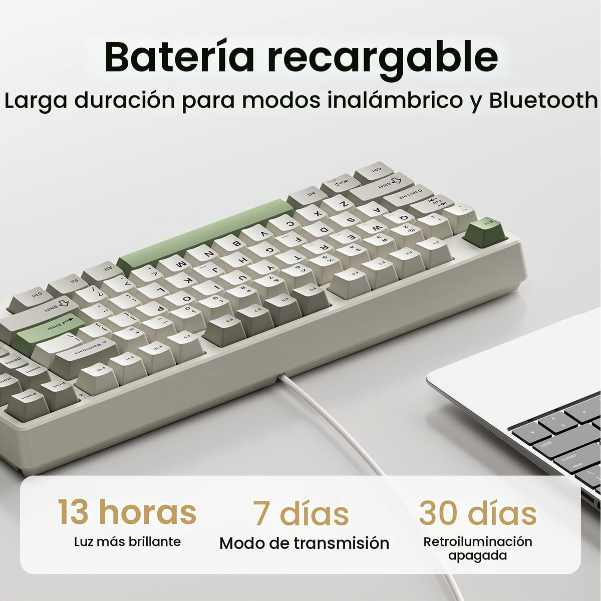 Kisnt Teclado mecánico inalámbrico KN85, diseño del 75%, Bluetooth\...