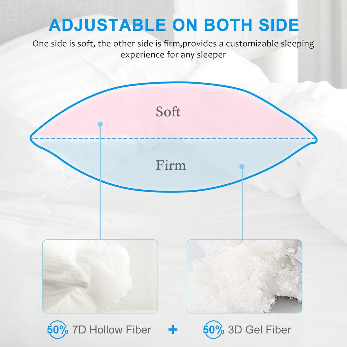 EIUE Hotel Collection - Almohadas de cama para dormir, paquete de 2...