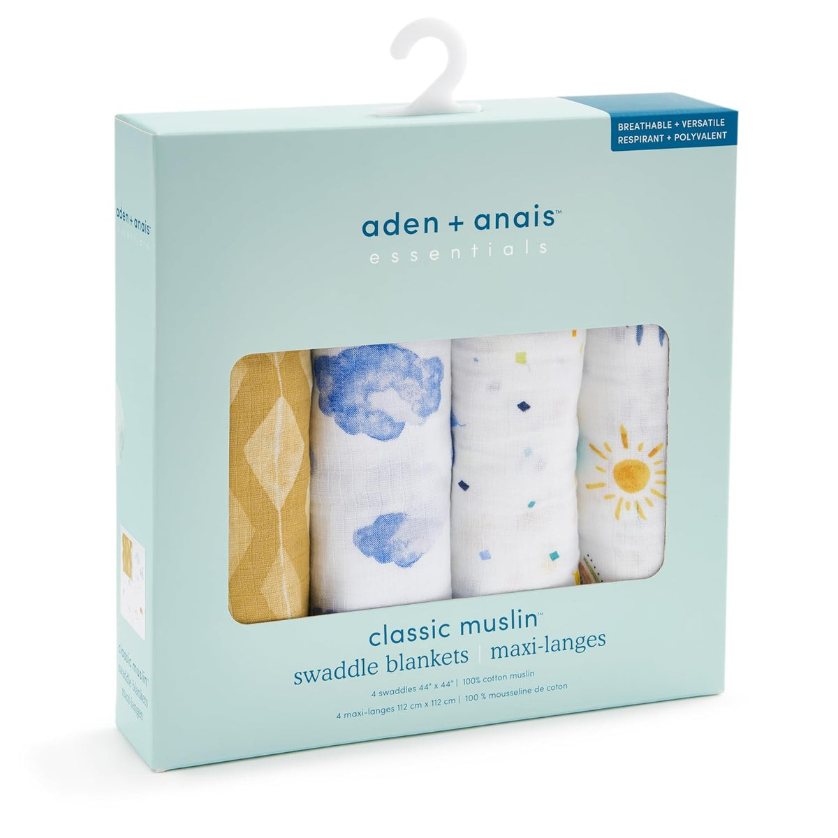 aden + anais Essentials - Manta de muselina de algodón, transpirabl...