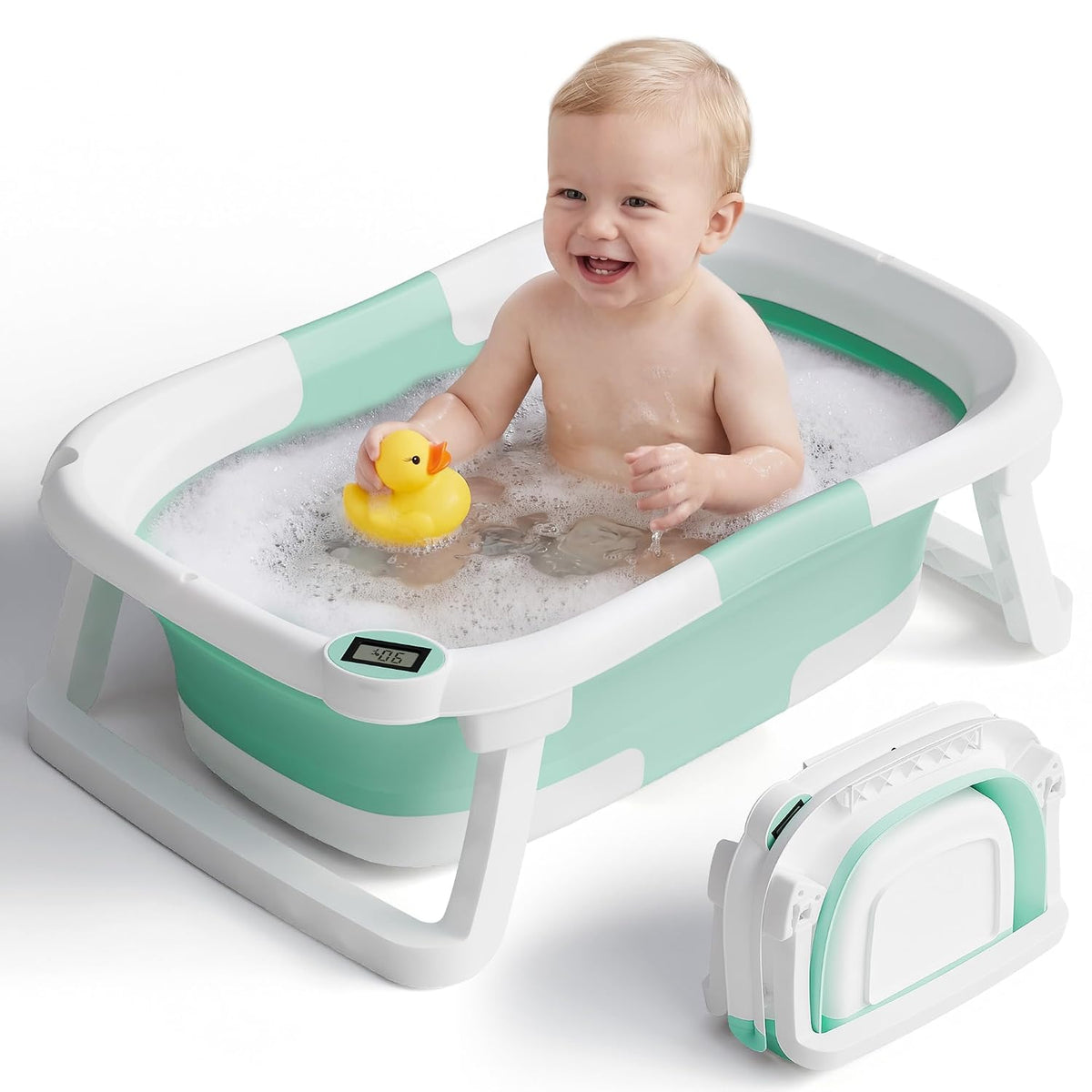 iBabyMax Bañera plegable para recién nacidos a niños pequeños, bañe...
