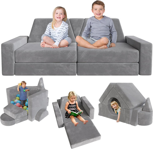 15 piezas Sofá de juego modular para niños, sofá para niños pequeño...