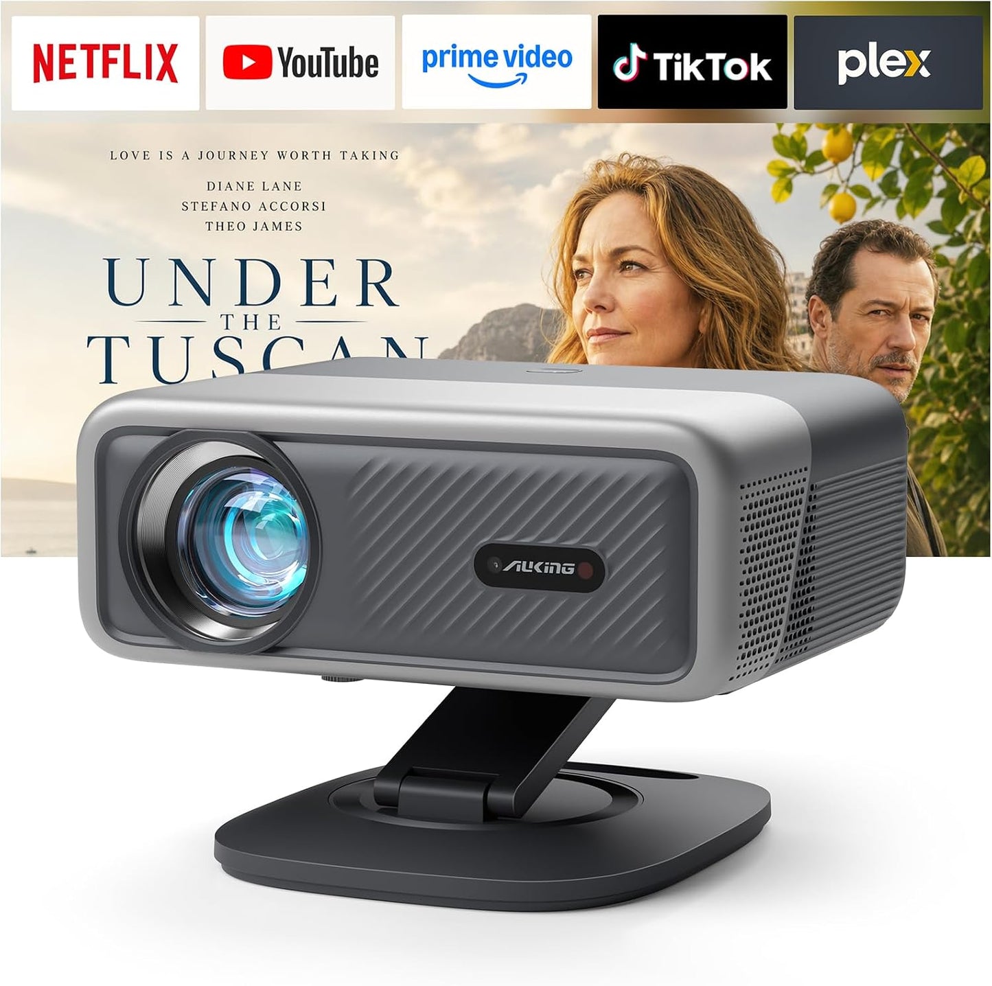 [Ahora con Netflix y 4700 ANSI] Proyector 4K con WiFi y Bluetooth,...