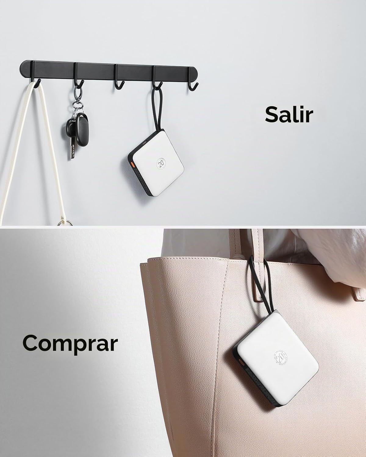 VRURC Cargador portátil de 20000 mAh con cables integrados, cargado...