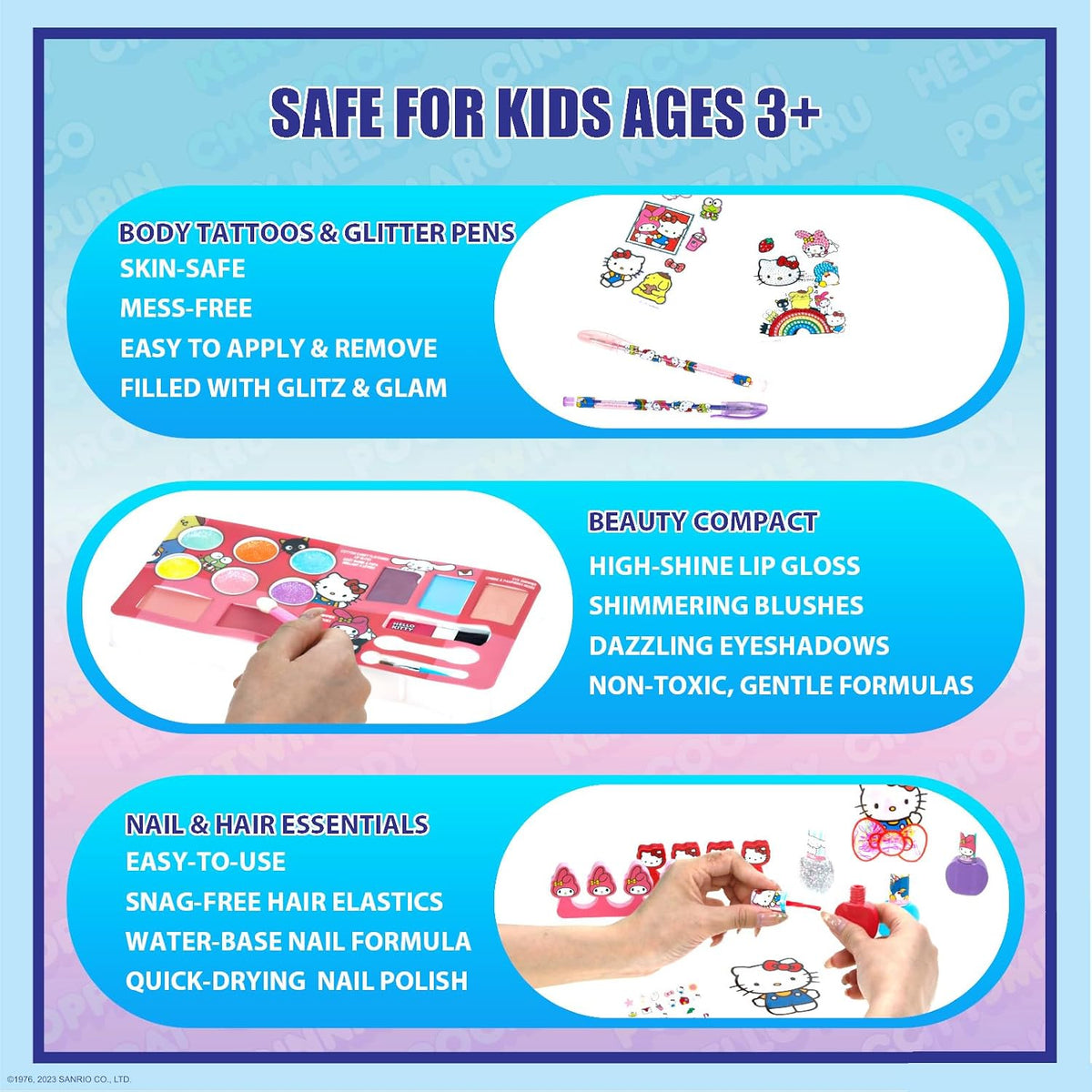 Hello Kitty - Estuche organizador de maquillaje con cosméticos, a p...