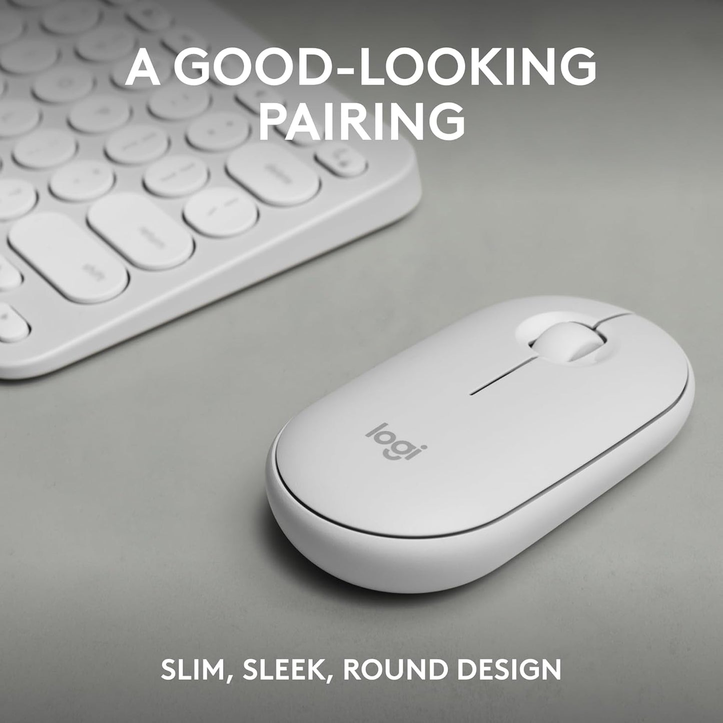 Logitech Pebble 2 Combo de teclado y mouse inalámbricos silenciosos...
