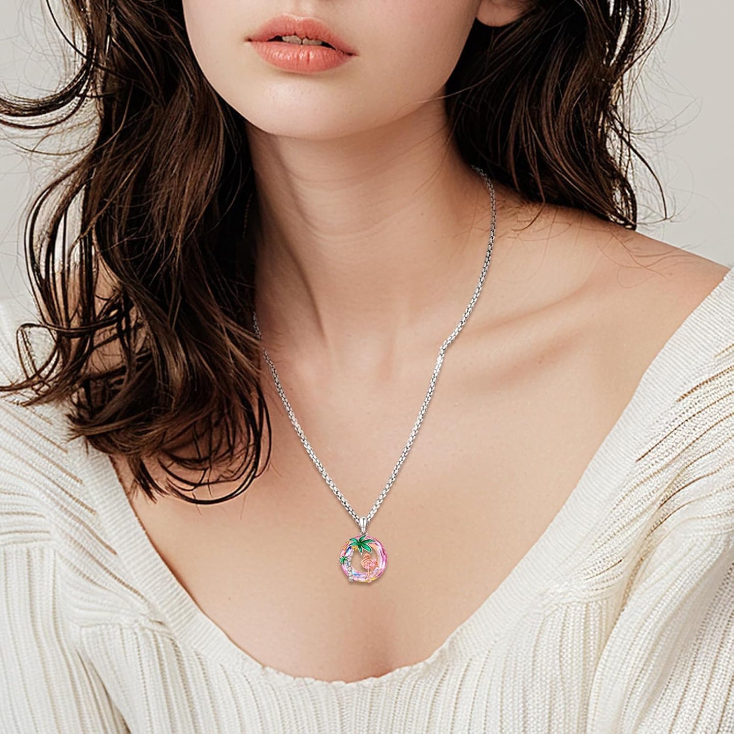LOOVE Collar de plata de ley con diseño de tortuga, lobo, fénix, ga...