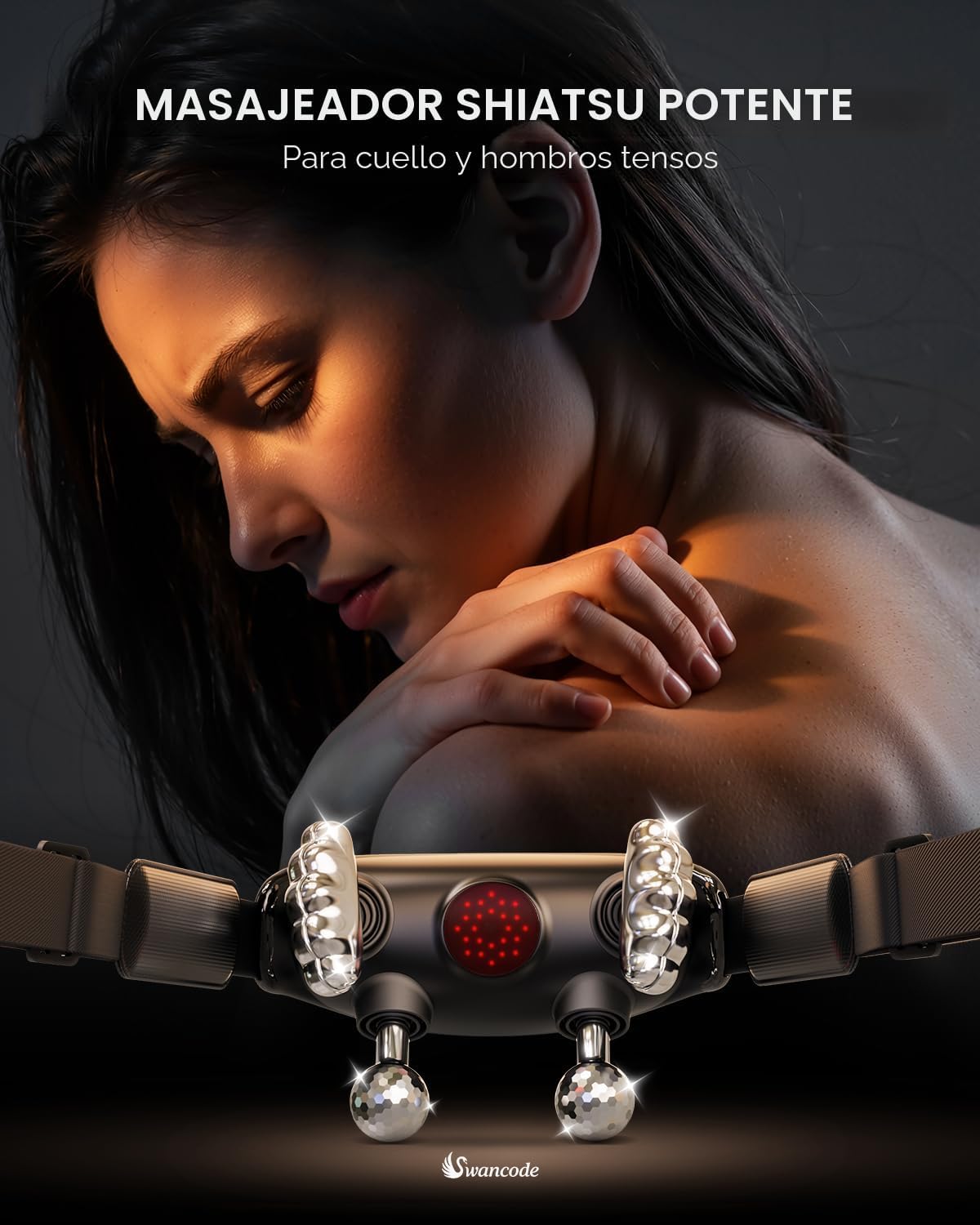 Masajeador de cuello mejorado para aliviar el dolor de tejido profu...