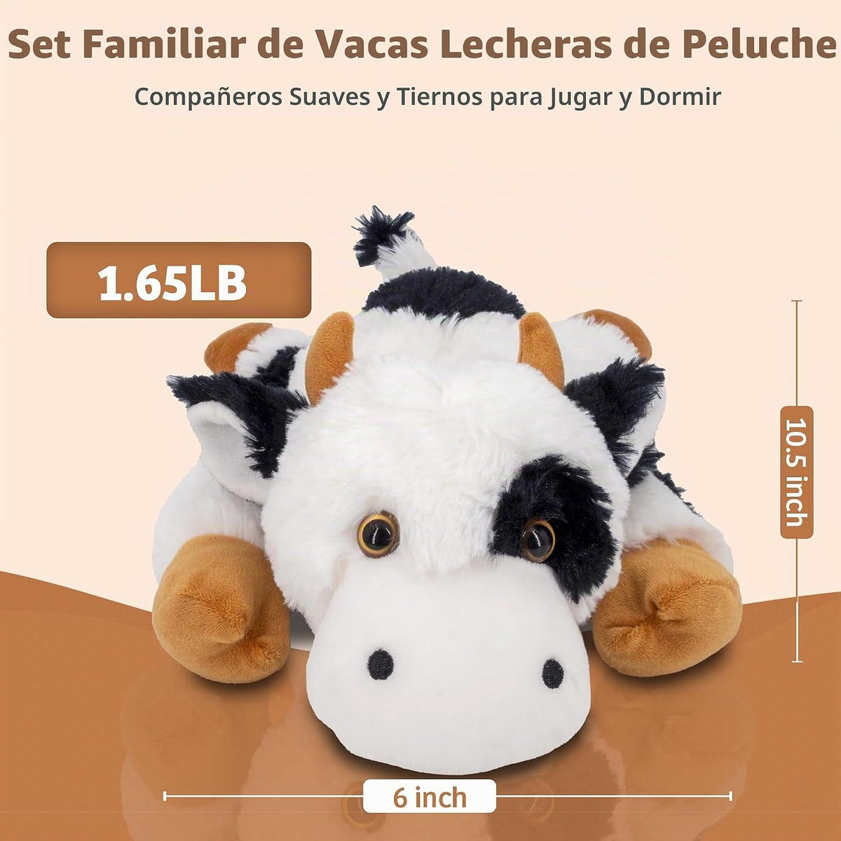 Marysun Animal de peluche de vaca calentado para microondas, felpa...