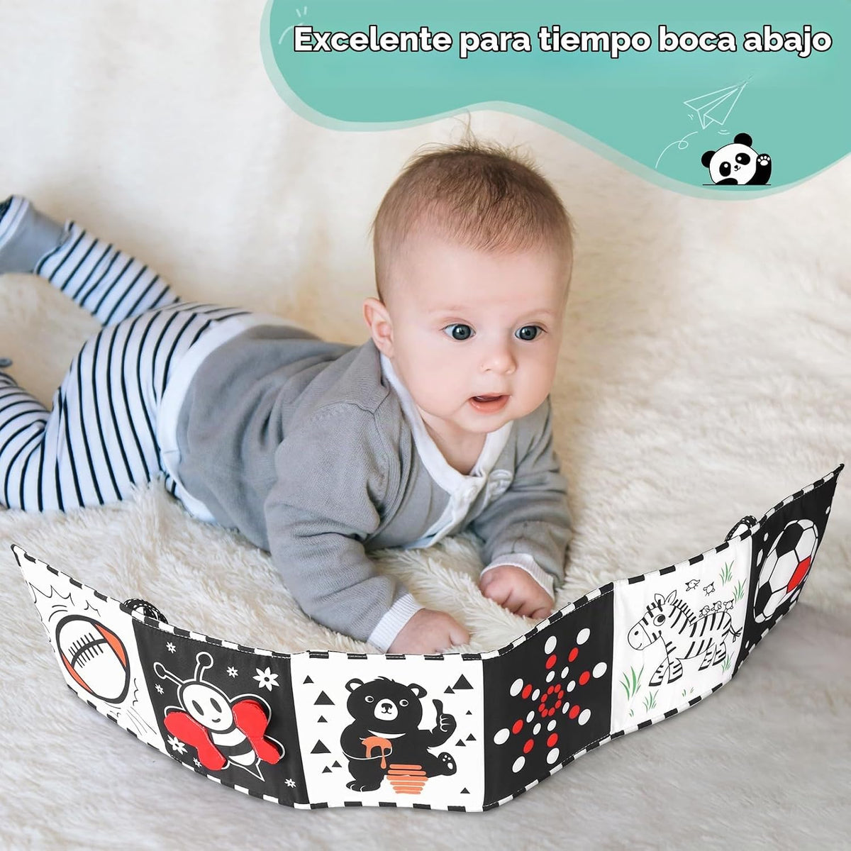 AJsupojouet Juguetes para bebés de alto contraste para recién nacid...