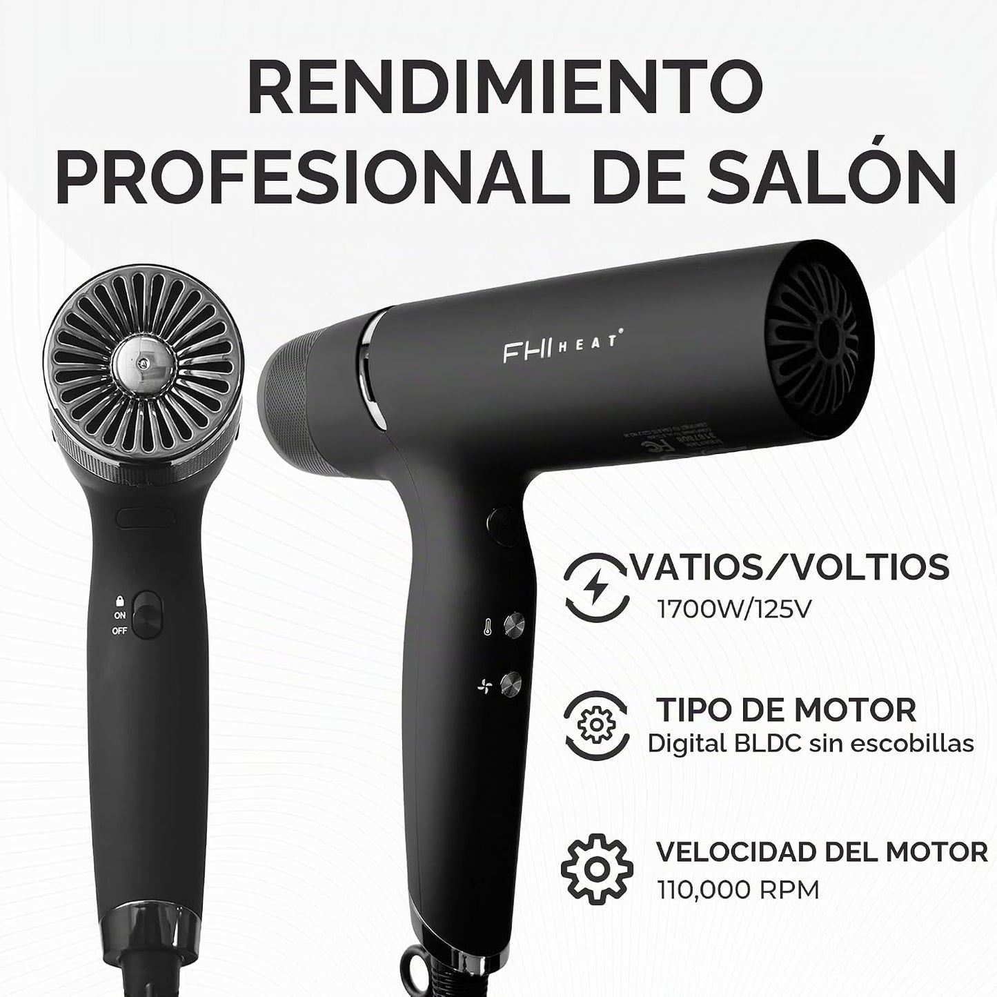 FHI Heat Innovator Pro Power Speed - Secador de pelo profesional co...