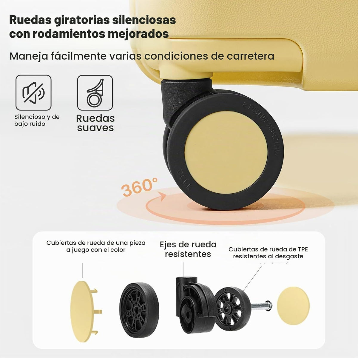 Maleta Grande de Equipaje mixi Trunk PC de Cáscara Dura con Ruedas...