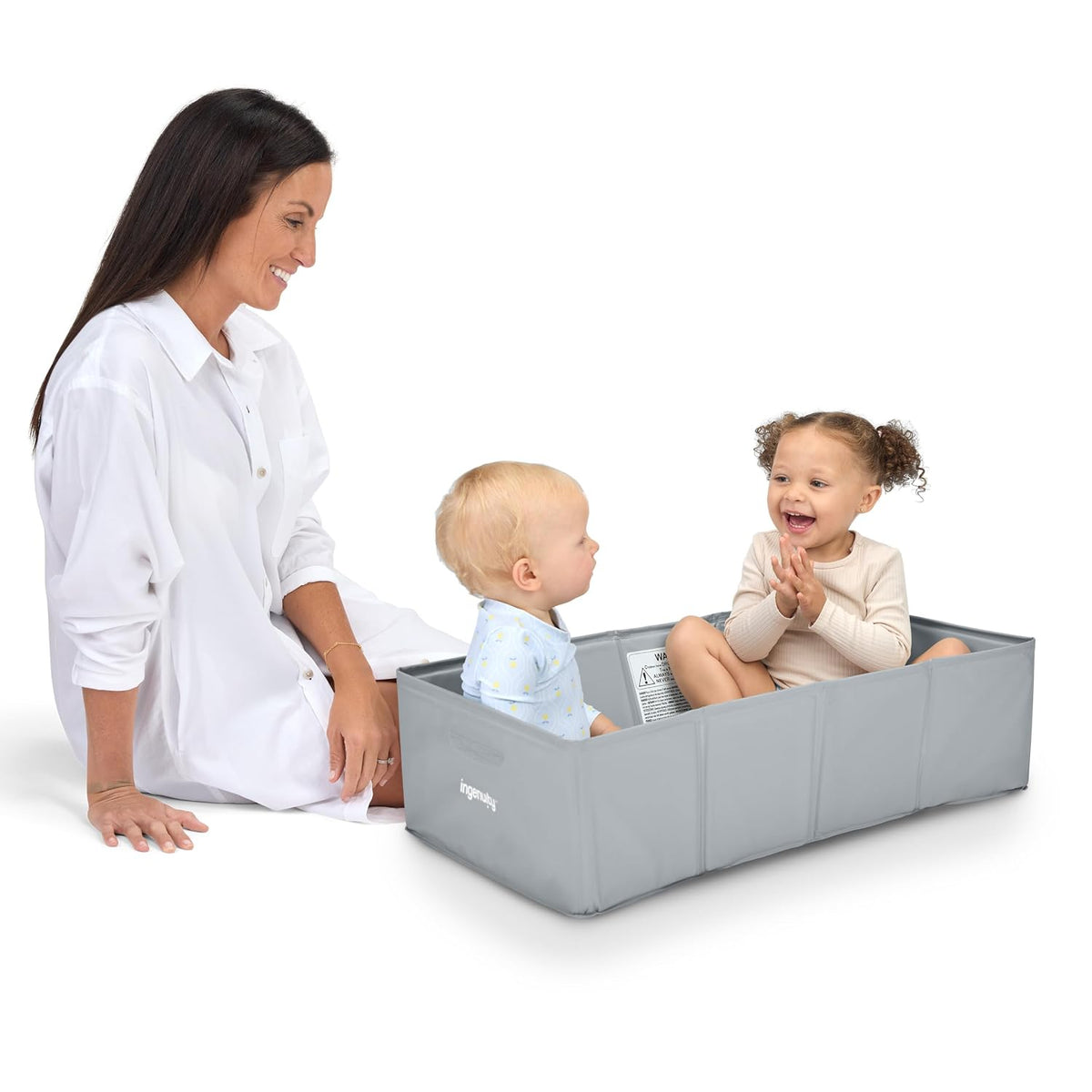 Ingenuity Tuckaway - Bañera plegable para niños pequeños, convierte...
