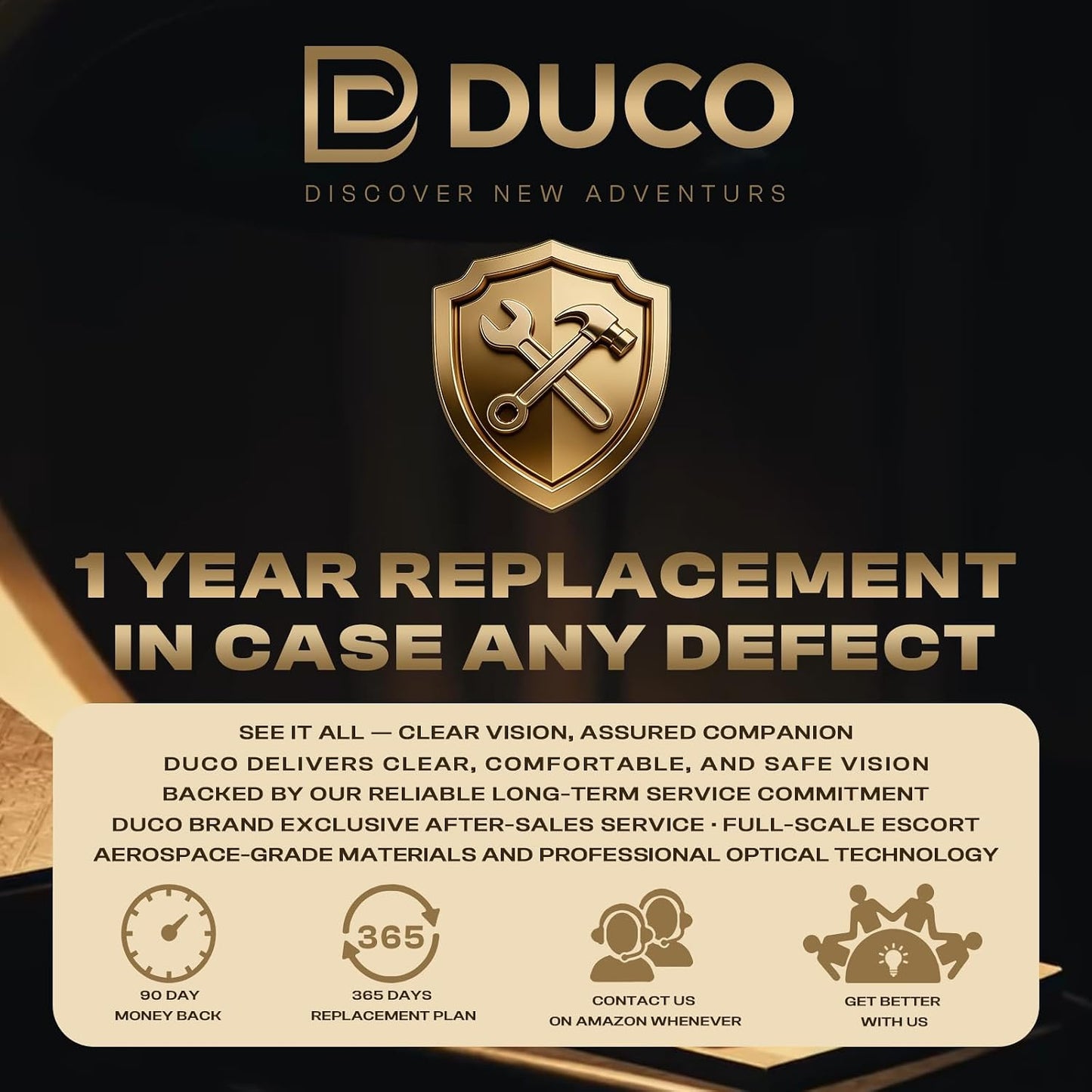 Duco - Gafas de sol deportivas polarizadas para hombre con protecci...