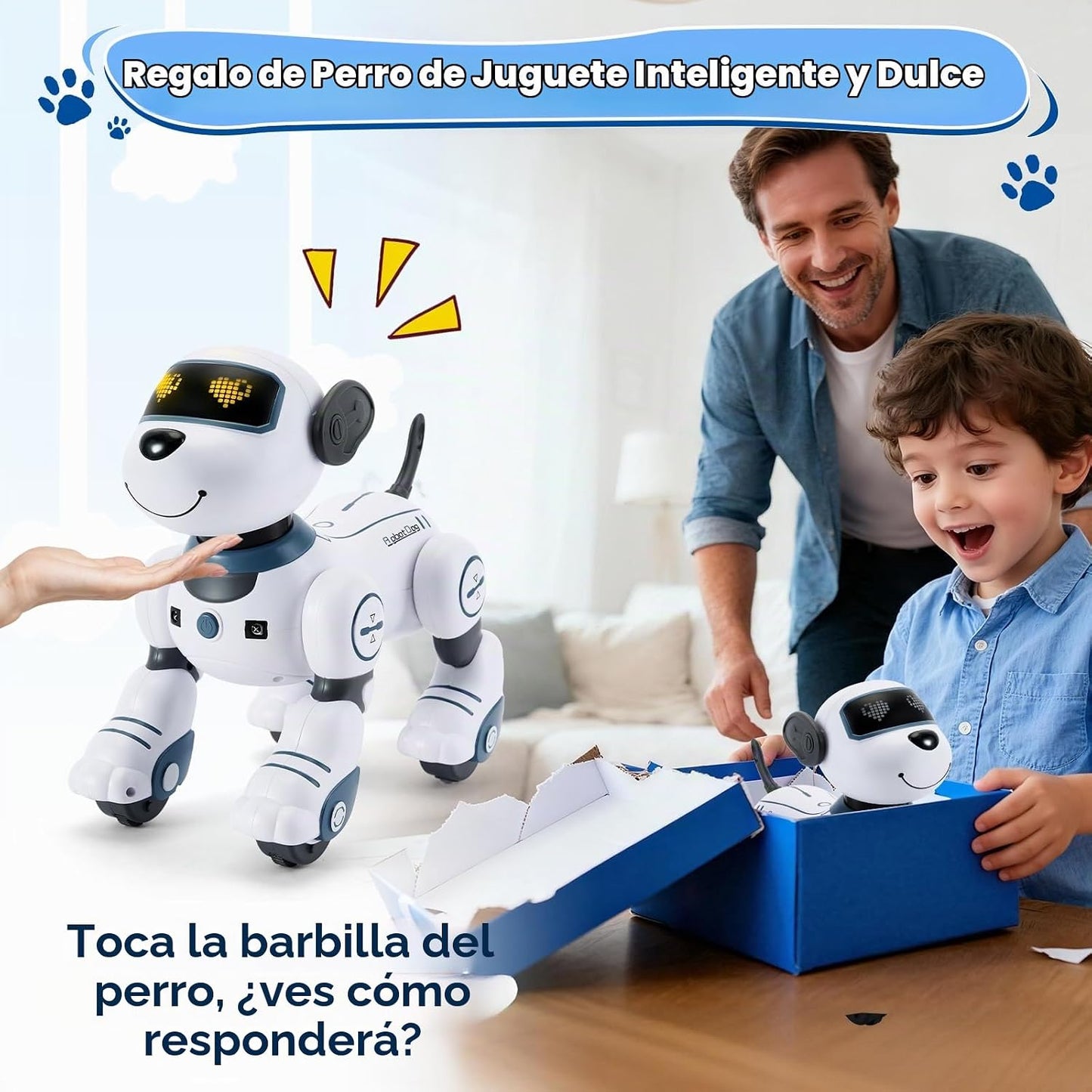 FUUY Perro robot para niños, robot de control remoto, robot interac...