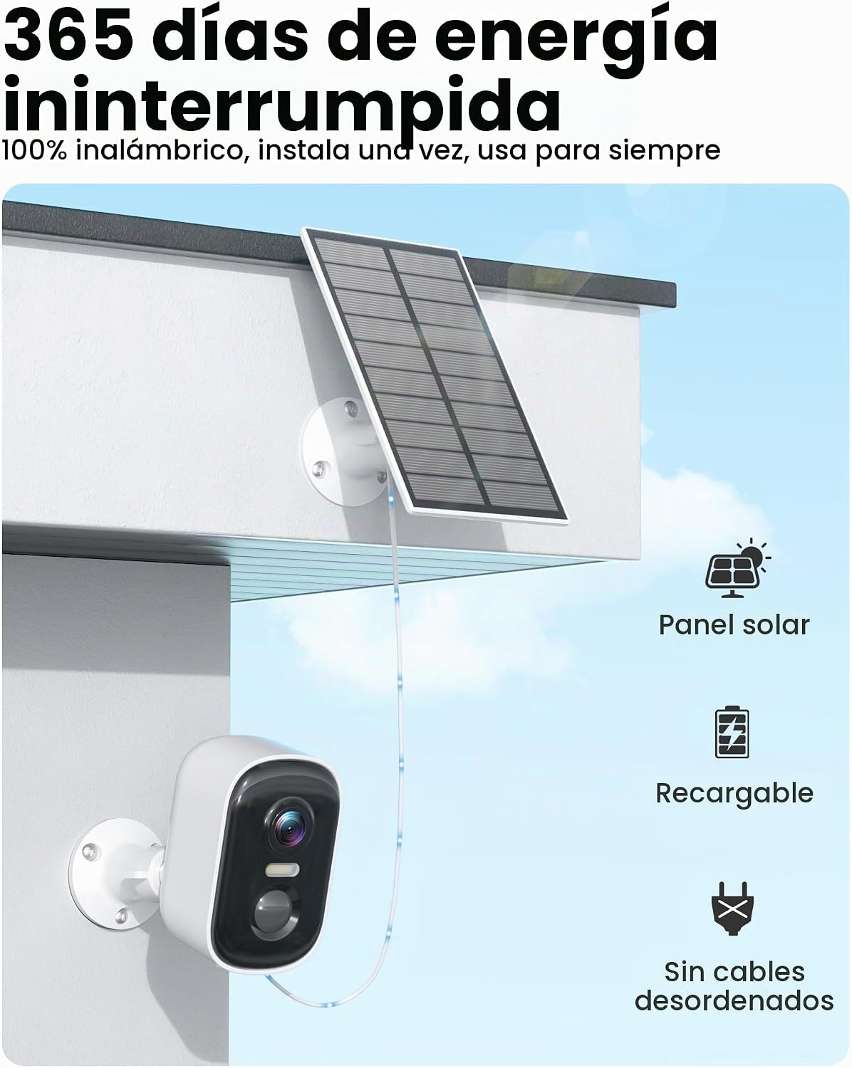 MISECU Cámaras de seguridad 2K inalámbricas para exteriores, cámara...