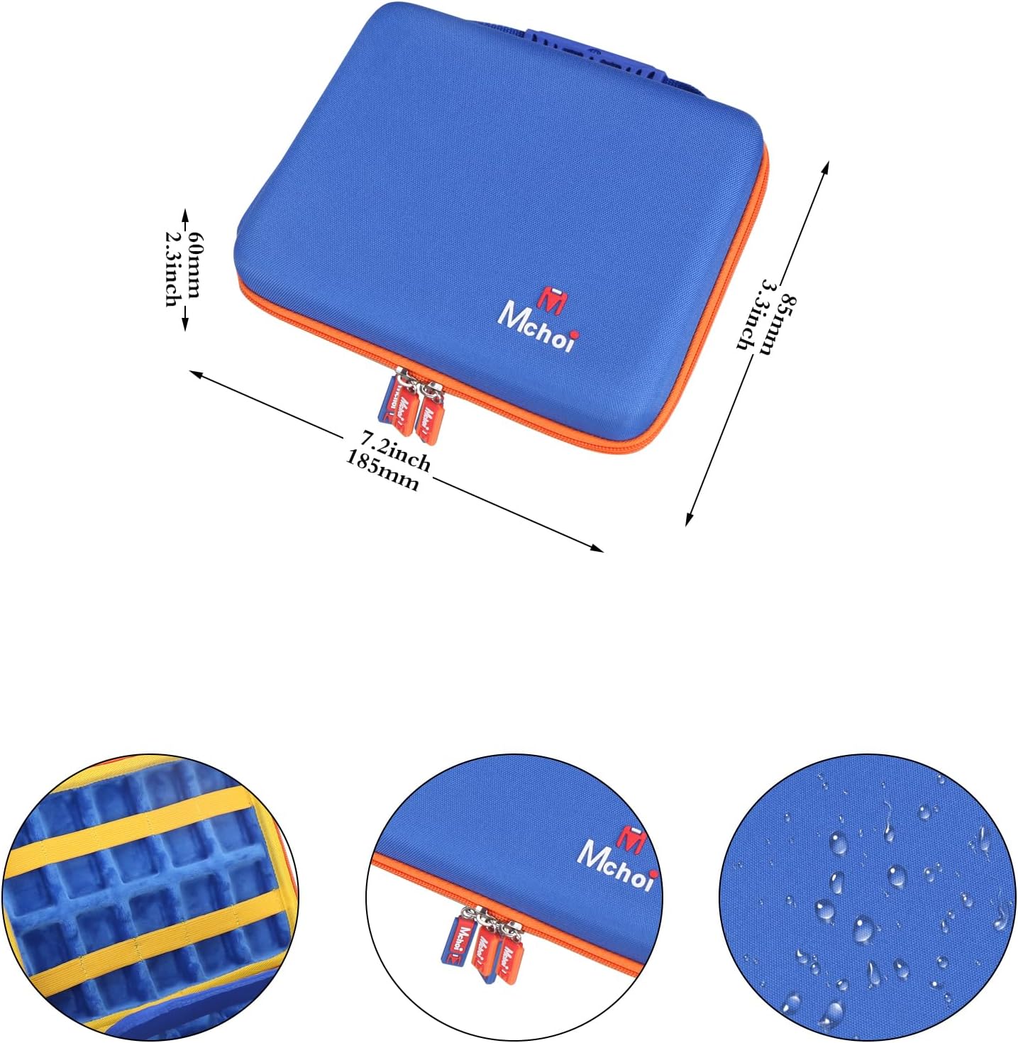 Mchoi Funda de transporte a prueba de golpes para Hot Wheels 20 coc...