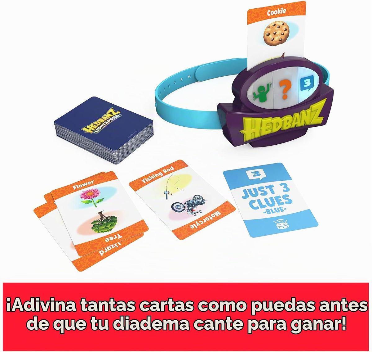 Spin Master Games, Hedbanz Lightspeed con luces y sonidos, Hedbanz...