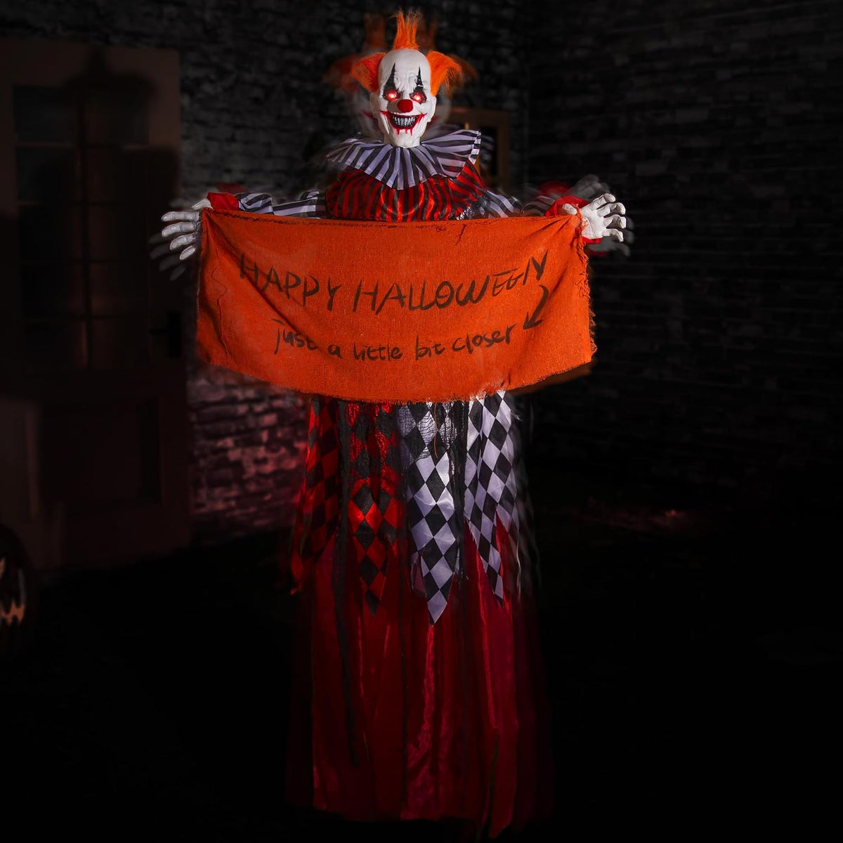 Animatronics - Payaso colgante de Halloween de 5 pies, decoraciones...