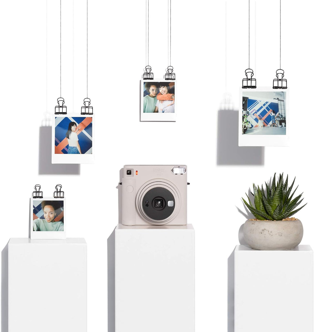 Instax Cámara instantánea Square SQ1, blanco tiza | Modo Selfie de...
