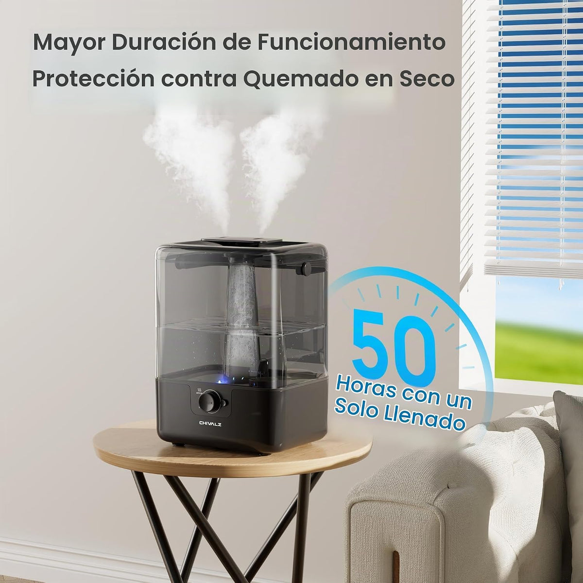 CHIVALZ Humidificadores para dormitorio habitación grande, humidifi...