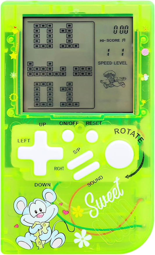 LZYCH Consola de juegos de ladrillo para niños, cuerpo transparente...