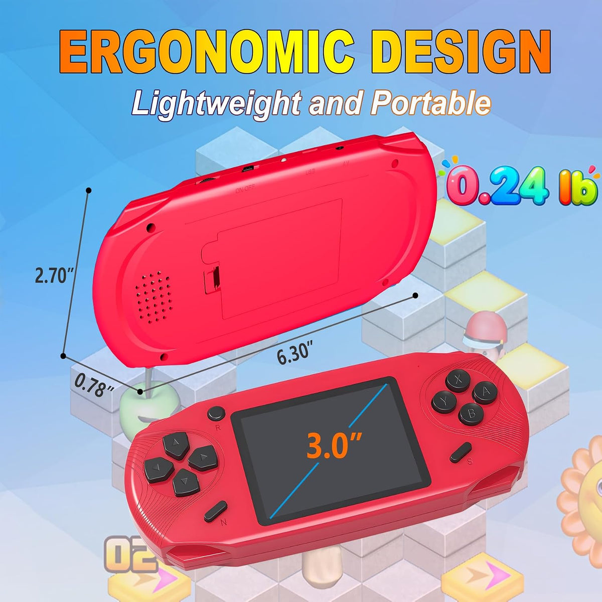 Beijue - Juegos de consola de mano de 16 bits para niños y adultos,...