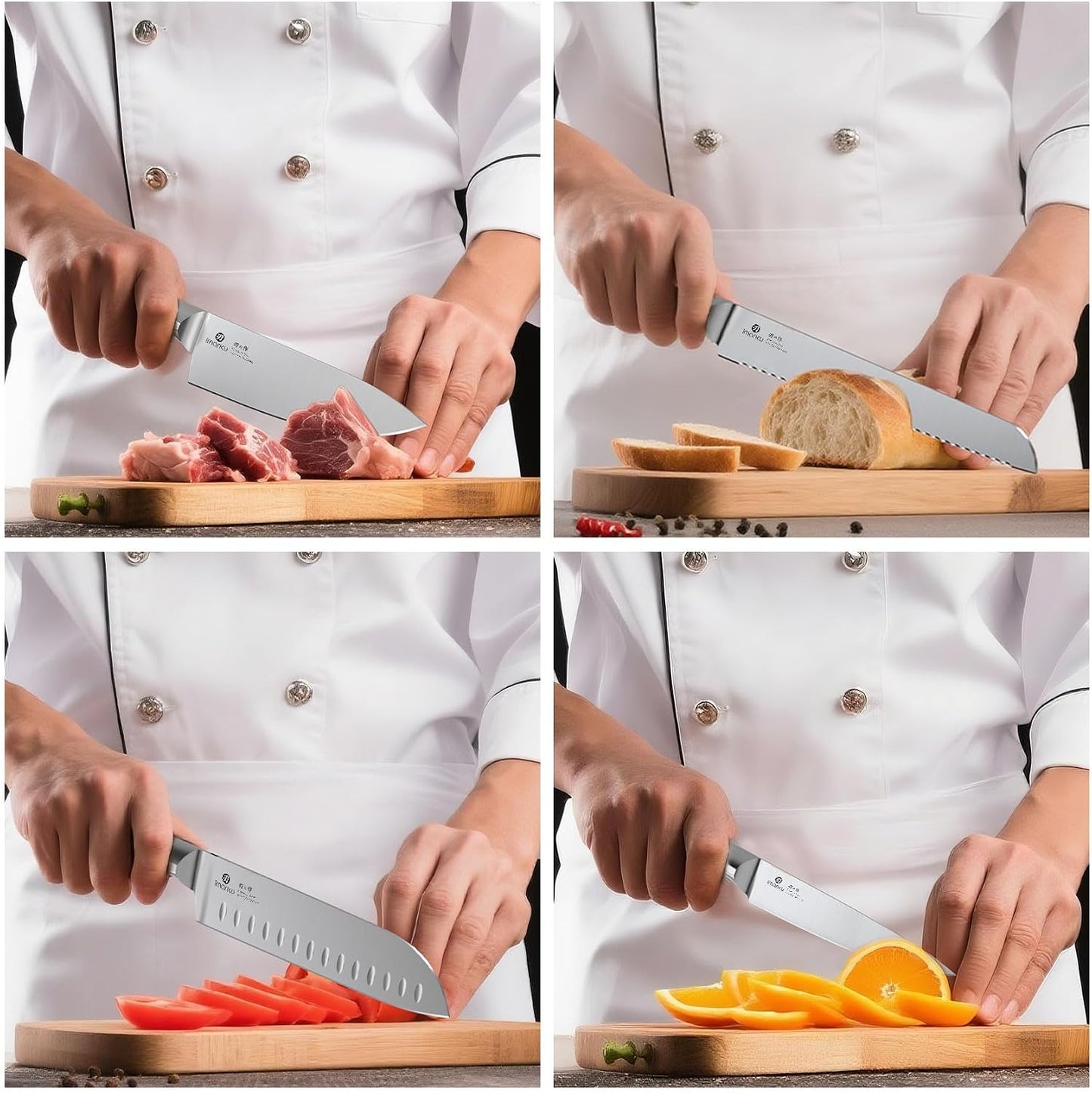 Juego de cuchillos para cocina con bloque imarku G14 Juego de cuchi...
