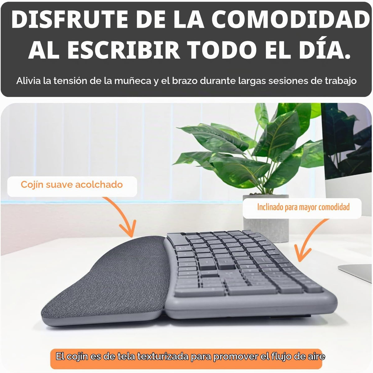 X9 Split Teclado Ergonómico y Ratón Inalámbrico Combo - Escribe Cóm...