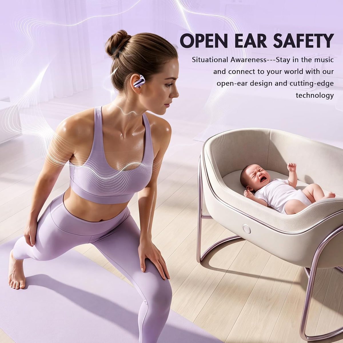 PPBP Auriculares de oreja abierta inalámbricos Bluetooth 6.1, auric...