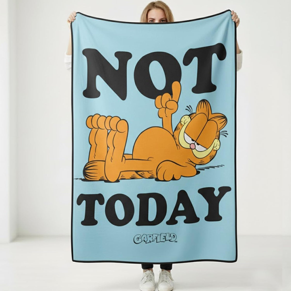 Silver Buffalo Garfield Not Today - Manta de forro polar de 45 x 60...