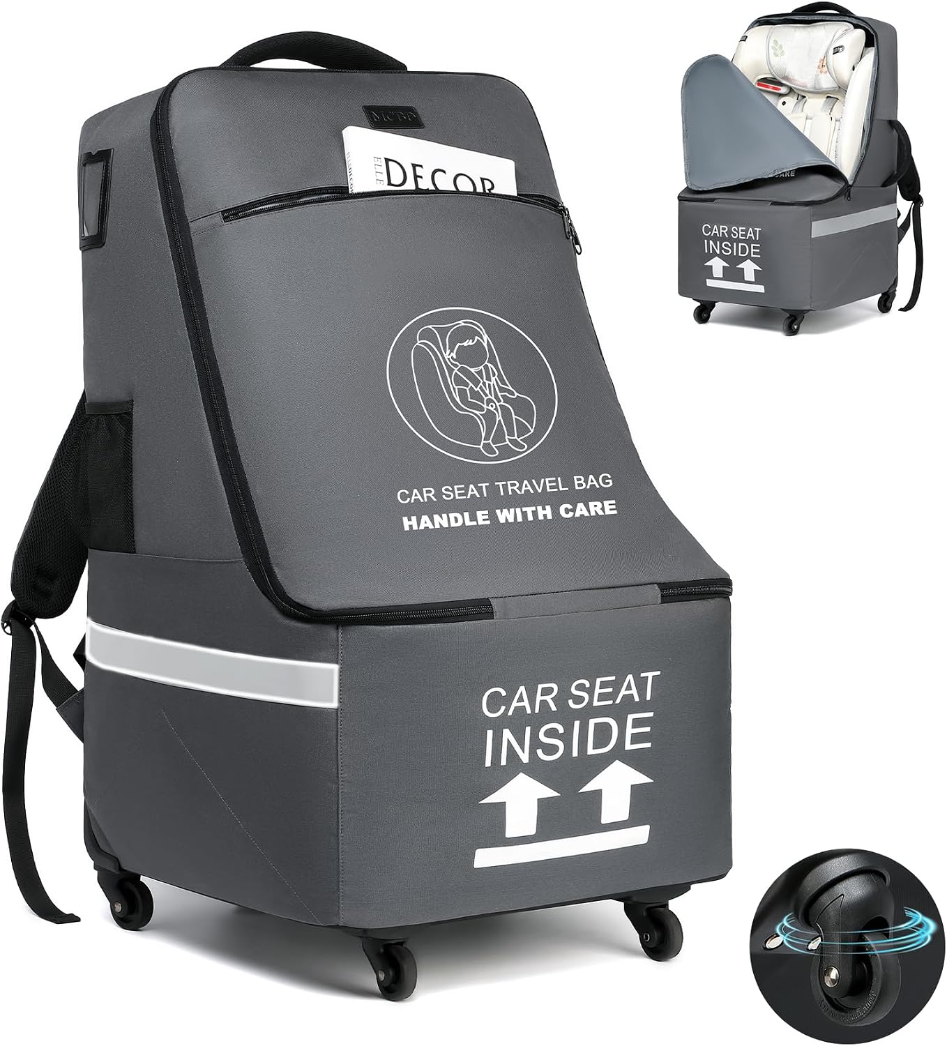 MCBD Bolsa de viaje para asiento de automóvil para avión, mochila p...
