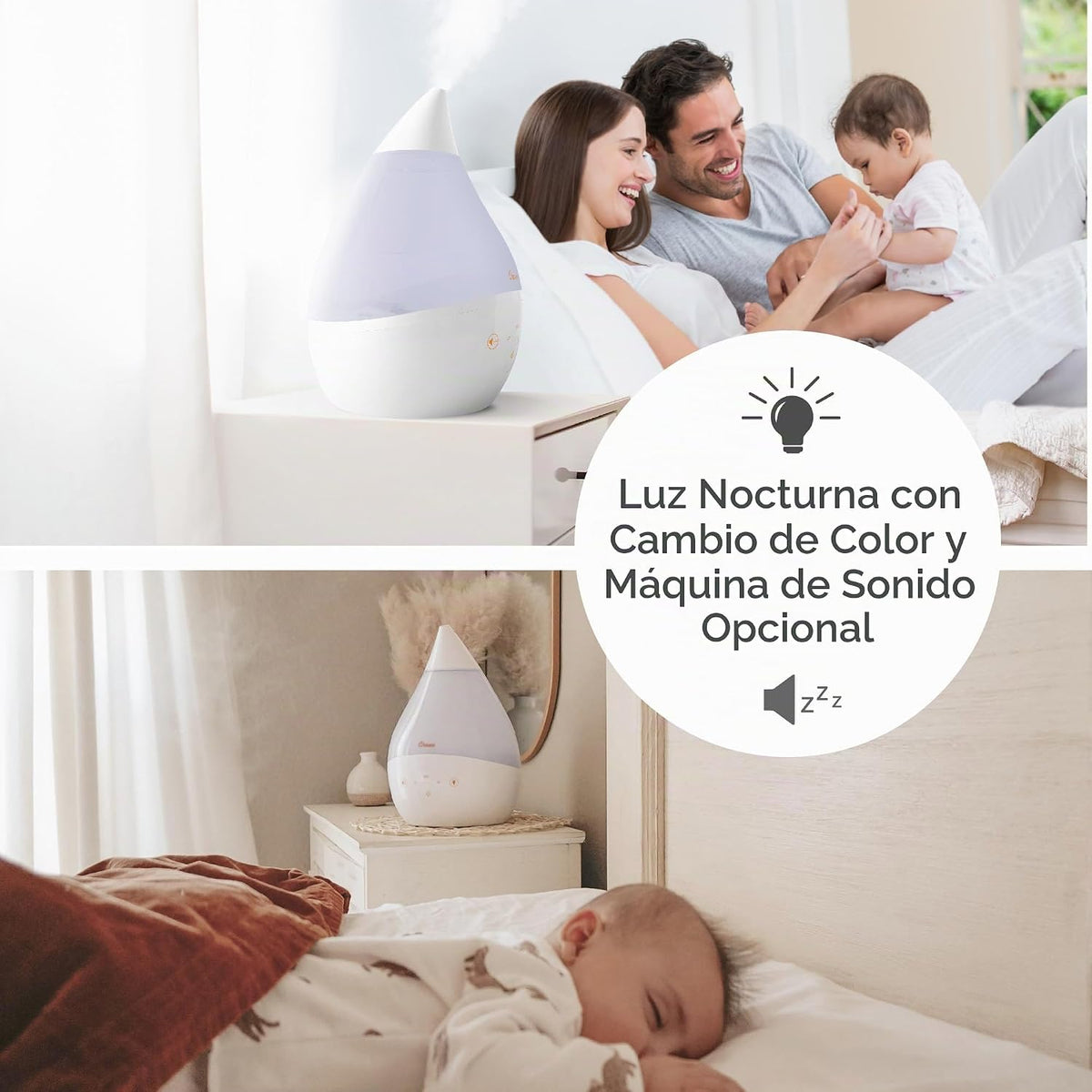 Crane Humidificador ultrasónico de niebla fría 4 en 1 con máquina d...