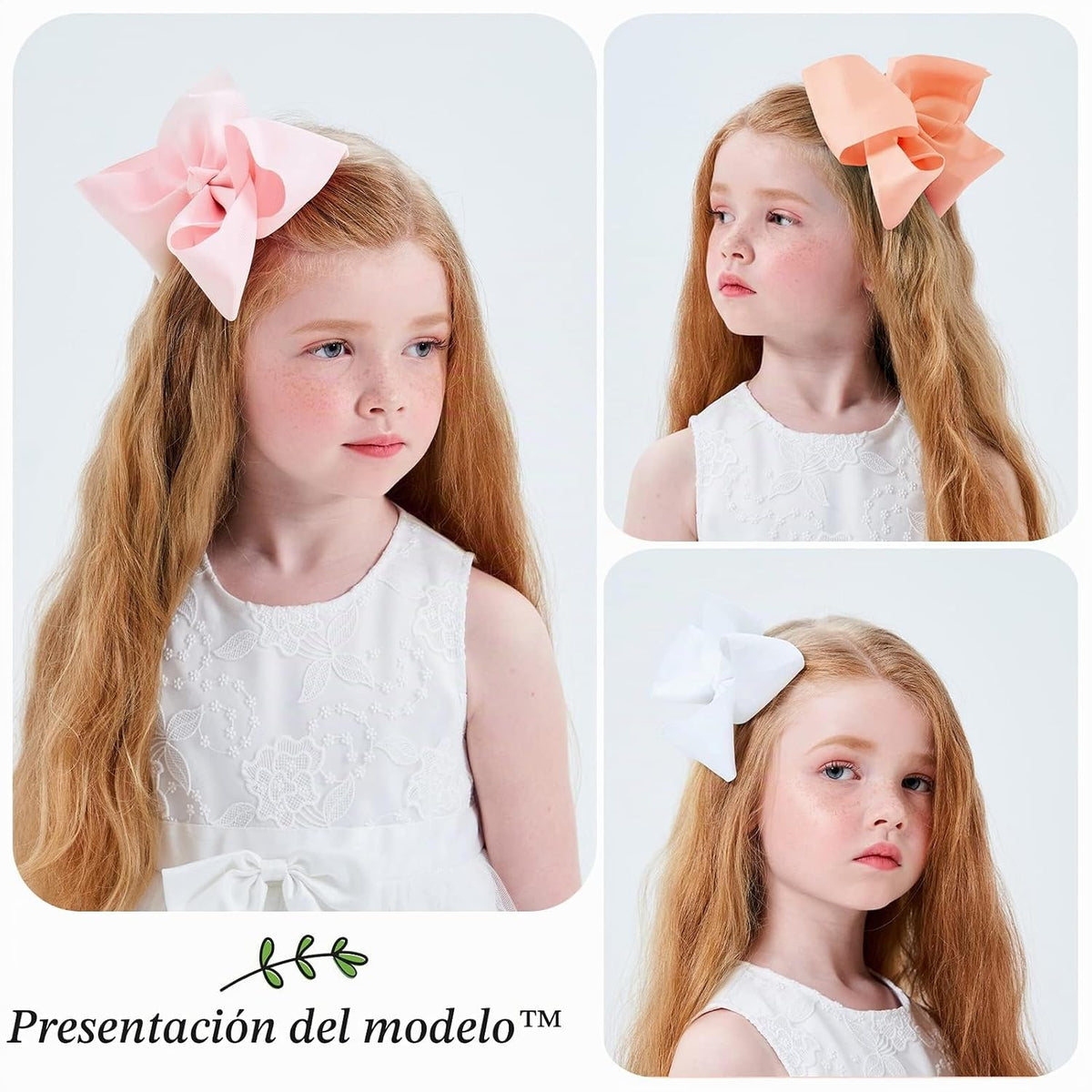 30 lazos grandes para el cabello de 6 pulgadas para niñas, cinta de...