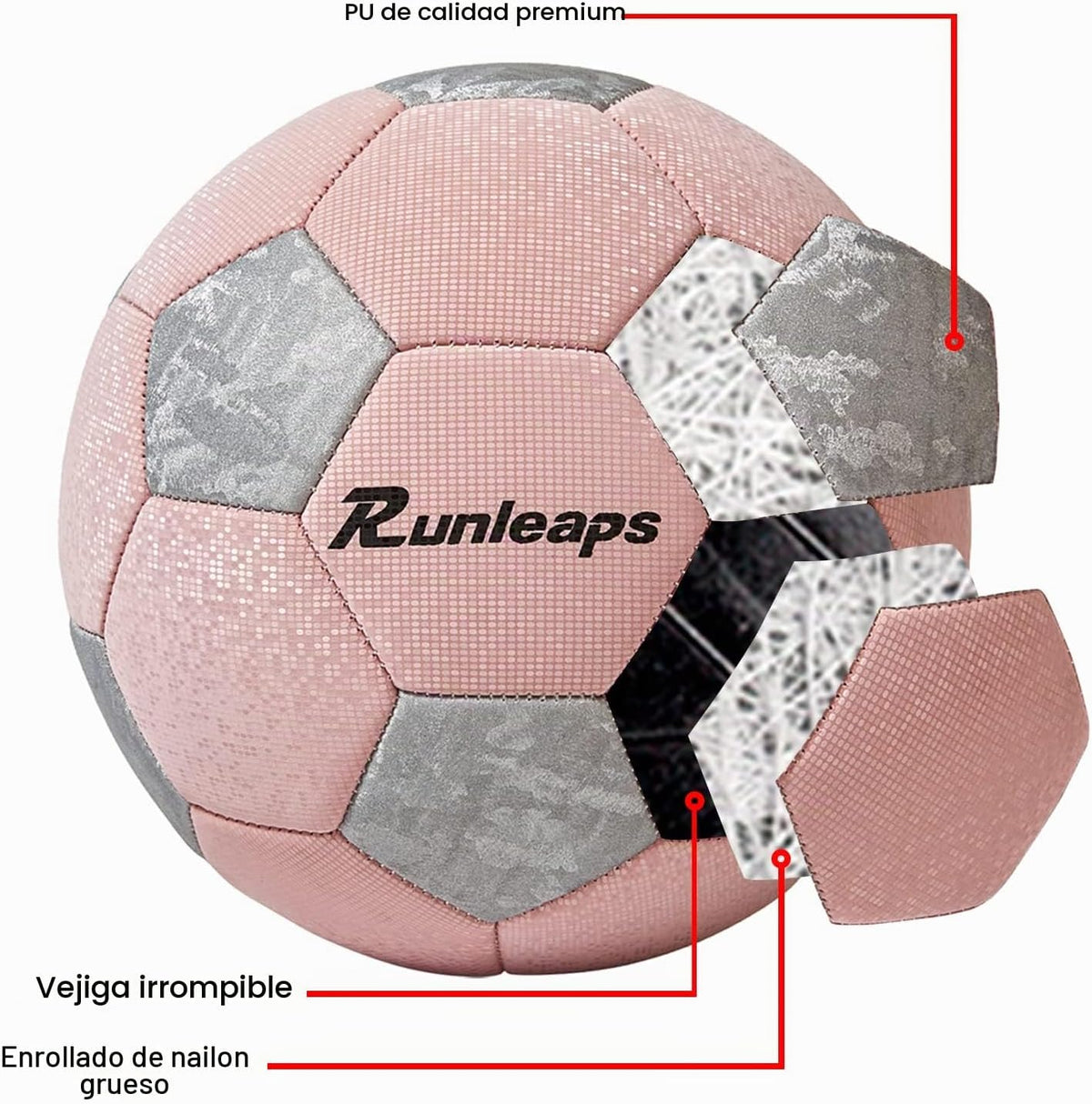 Balón de fútbol Runleaps tamaño 1.5 y tamaño 3 y tamaño 4 y tamaño...