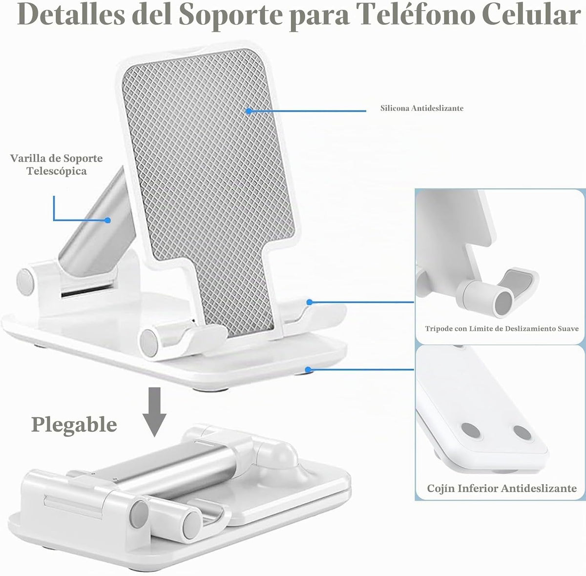 Meetuo 2 piezas de soporte para teléfono celular, soporte para telé...